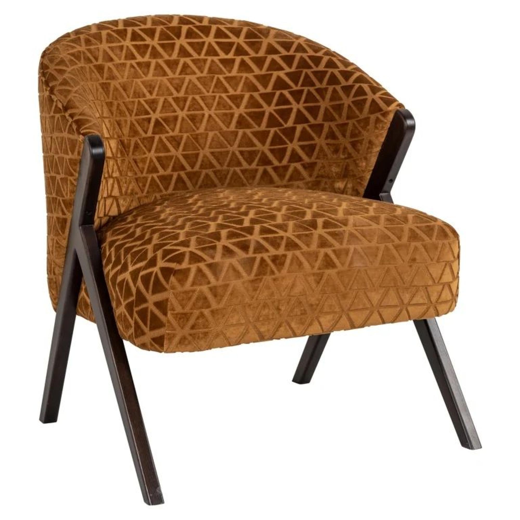 Product photograph of Mia Gold Fabric Accent Chair With Black Legs from Choice Furniture Superstore.