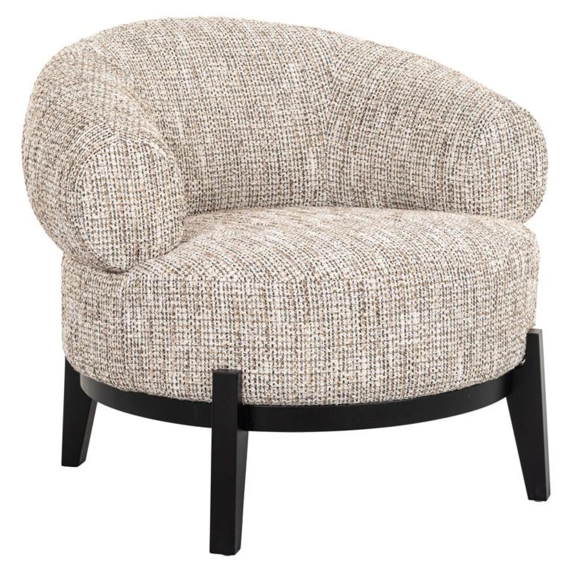 Product photograph of Montana Natural Fabric Accent Chair With Black Legs from Choice Furniture Superstore.