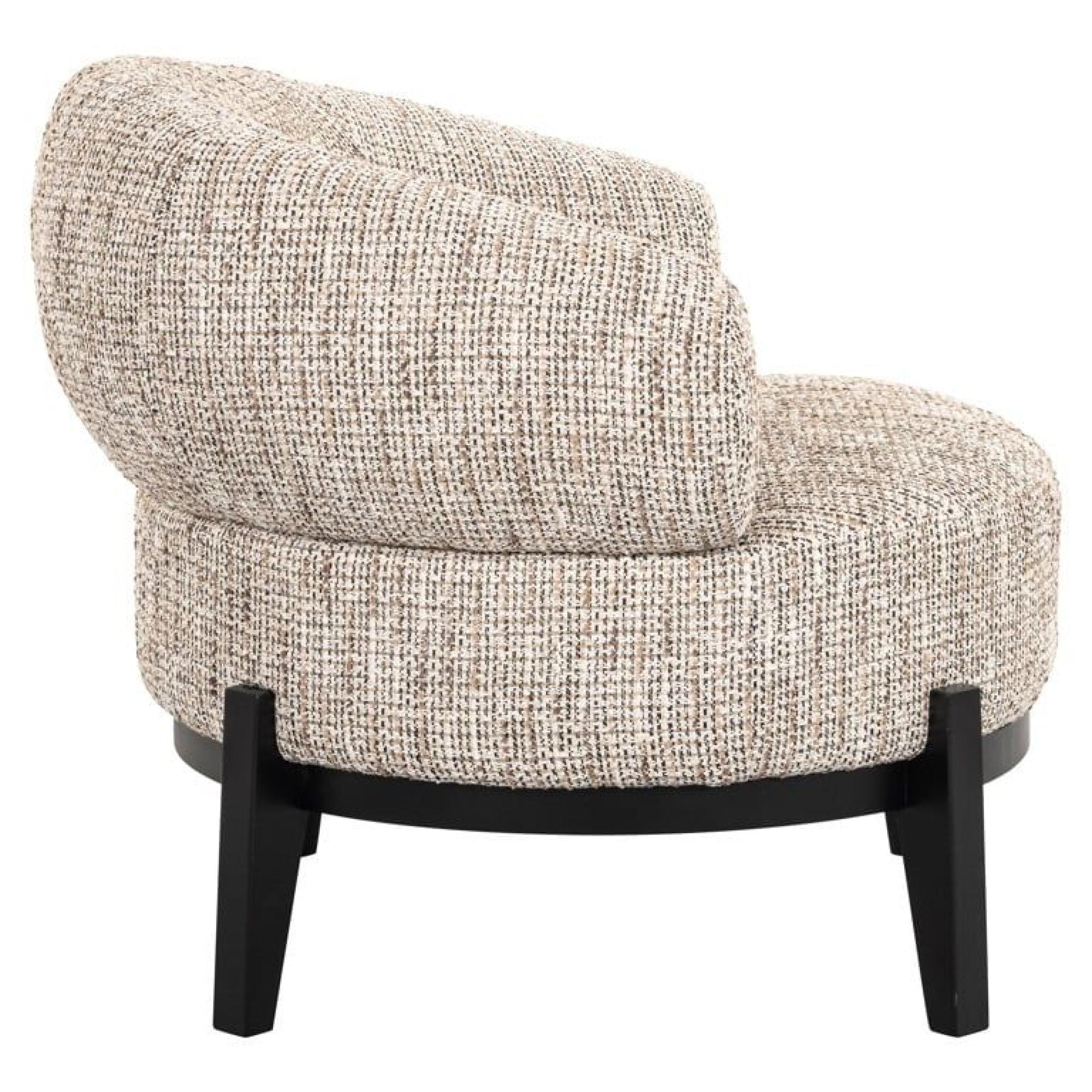 Product photograph of Montana Natural Fabric Accent Chair With Black Legs from Choice Furniture Superstore.