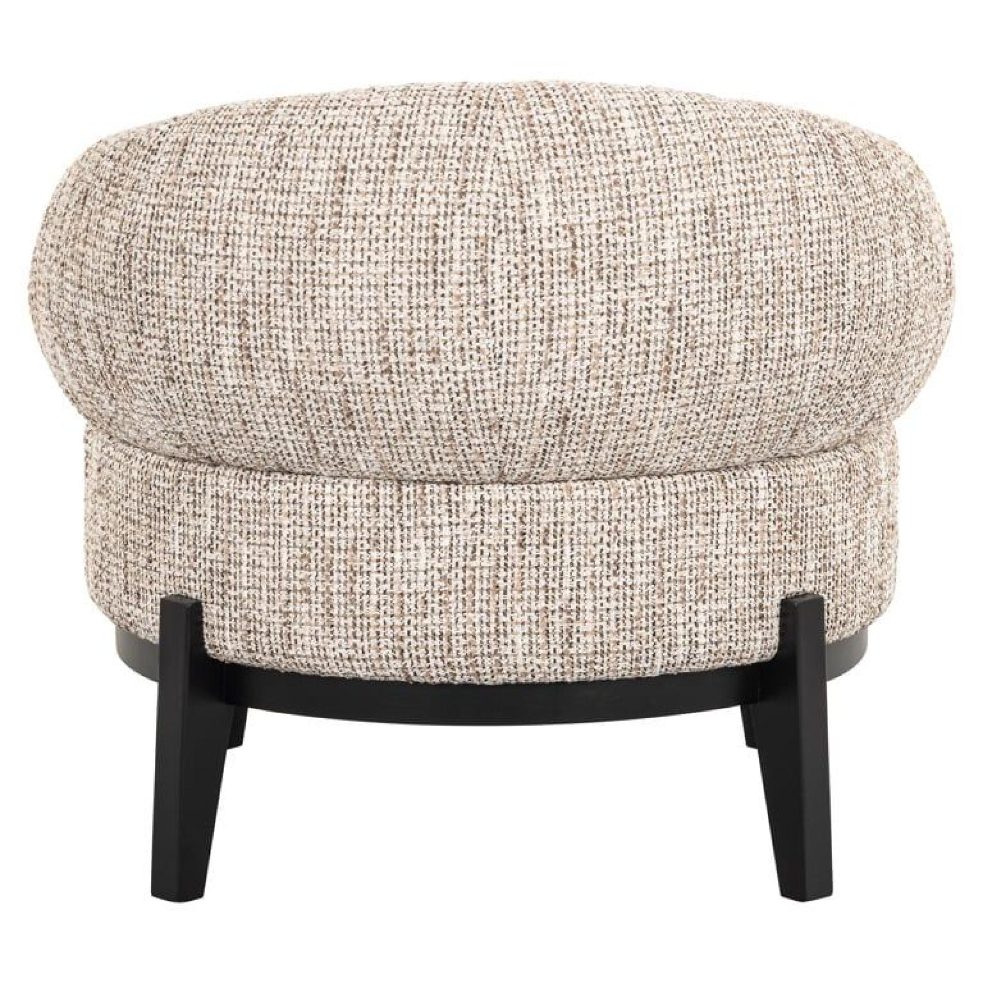 Product photograph of Montana Natural Fabric Accent Chair With Black Legs from Choice Furniture Superstore.