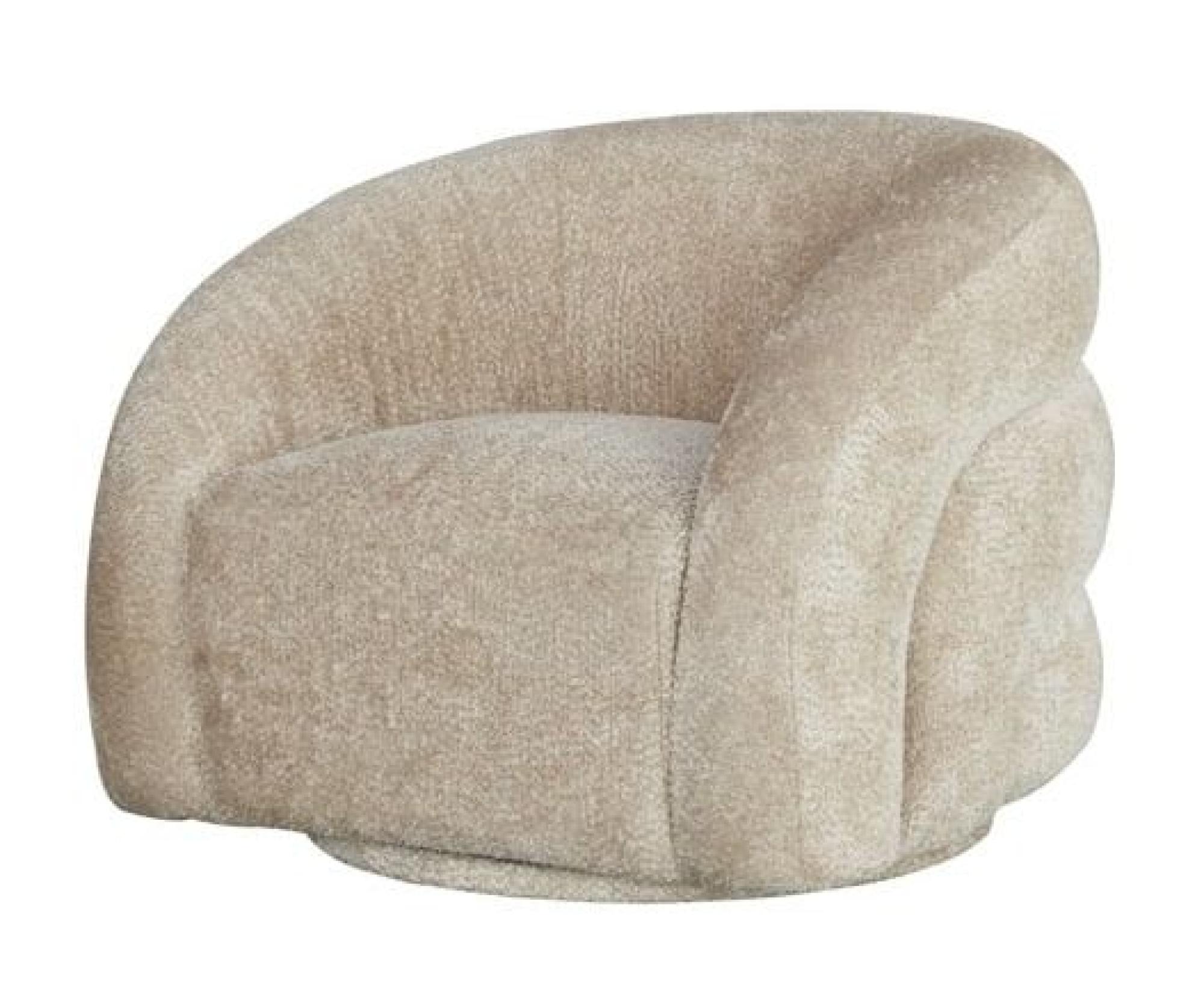 Product photograph of Arcus Beige Fabric Swivel Accent Chair from Choice Furniture Superstore.