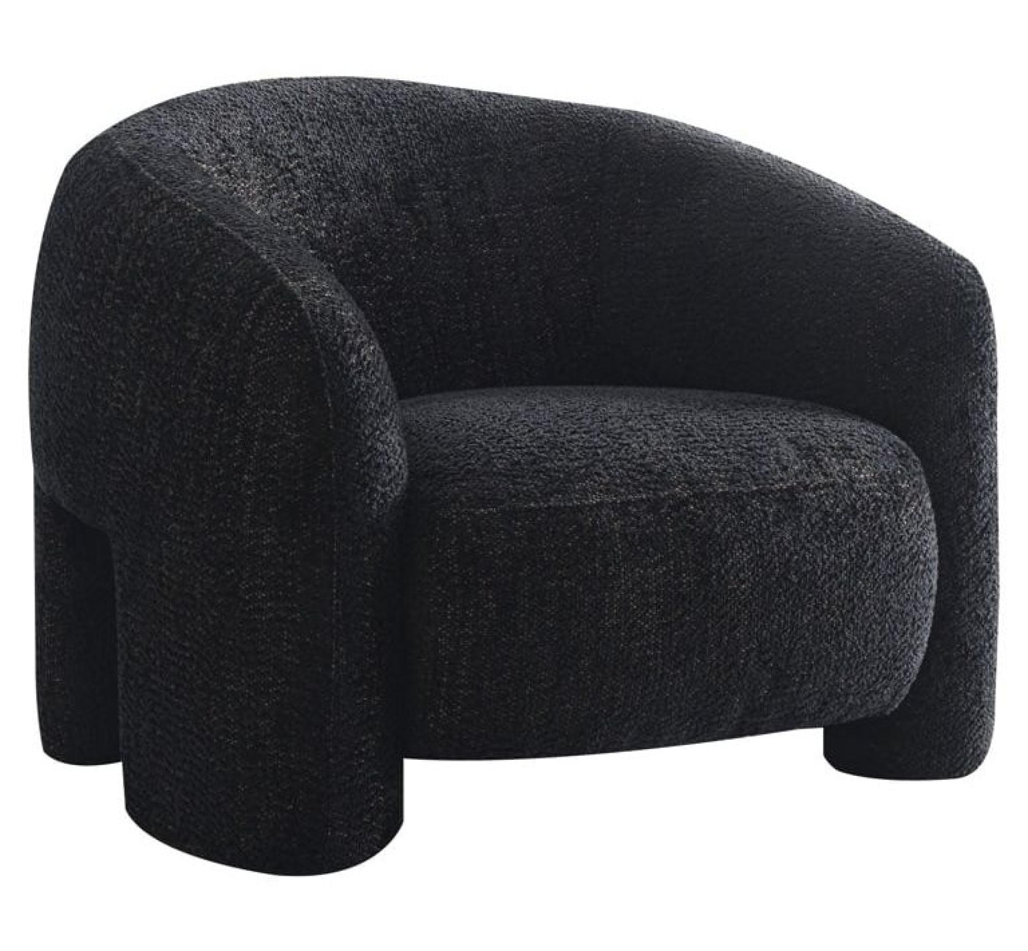 Product photograph of Milania Black Fabric Accent Chair from Choice Furniture Superstore.