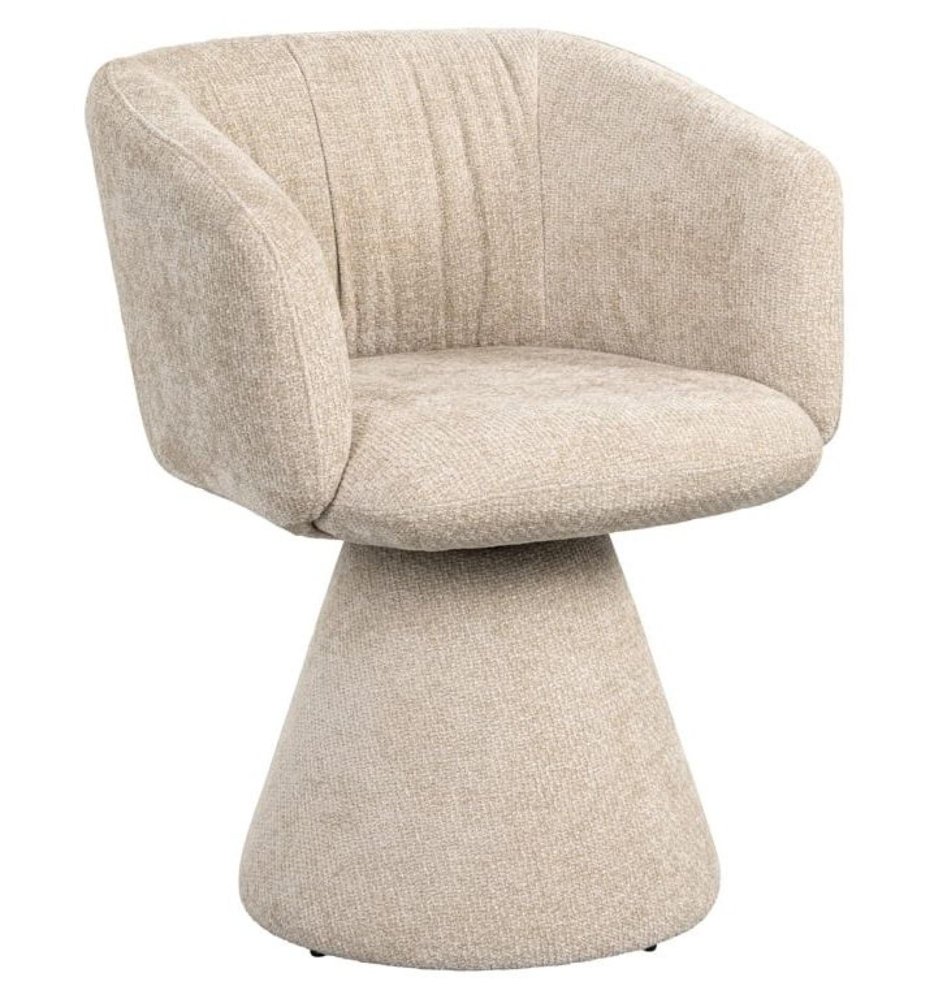 Product photograph of Madeline Cream Fabric Swivel Chair from Choice Furniture Superstore.