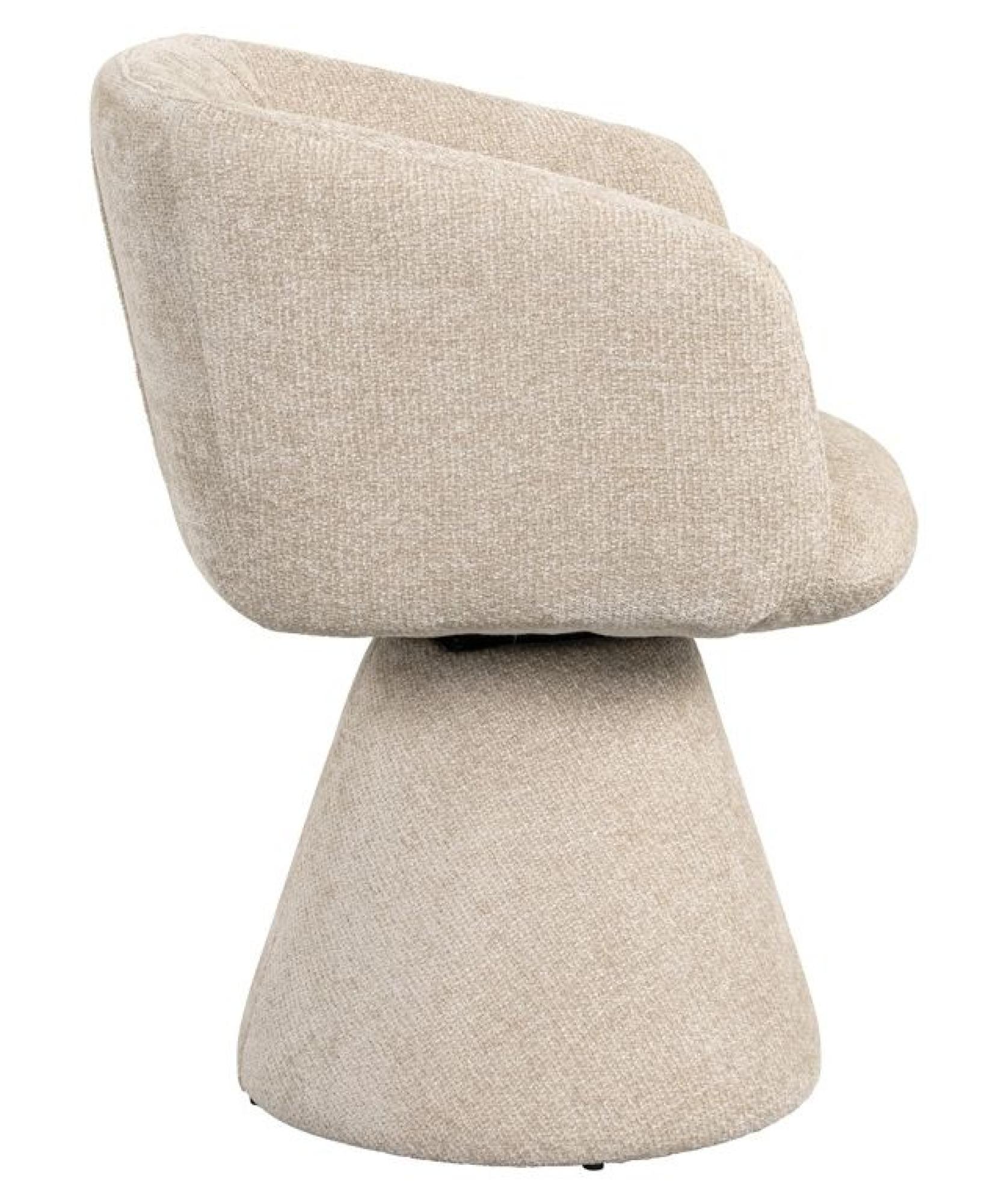 Product photograph of Madeline Cream Fabric Swivel Chair from Choice Furniture Superstore.