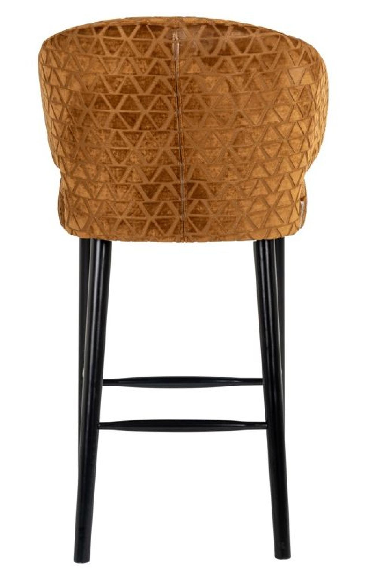 Product photograph of Indigo Gold Fabric Barstool With Back from Choice Furniture Superstore.