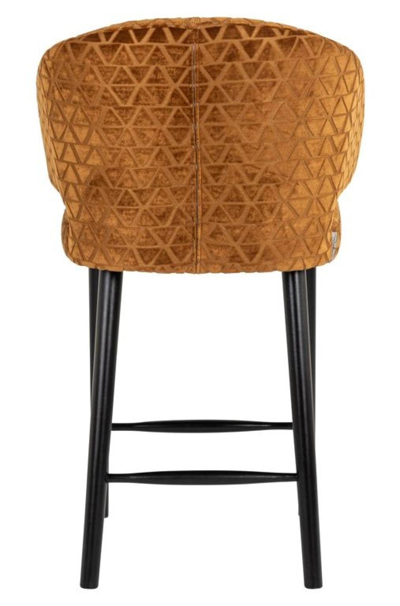Product photograph of Indigo Gold Fabric Counter Stool With Back from Choice Furniture Superstore.