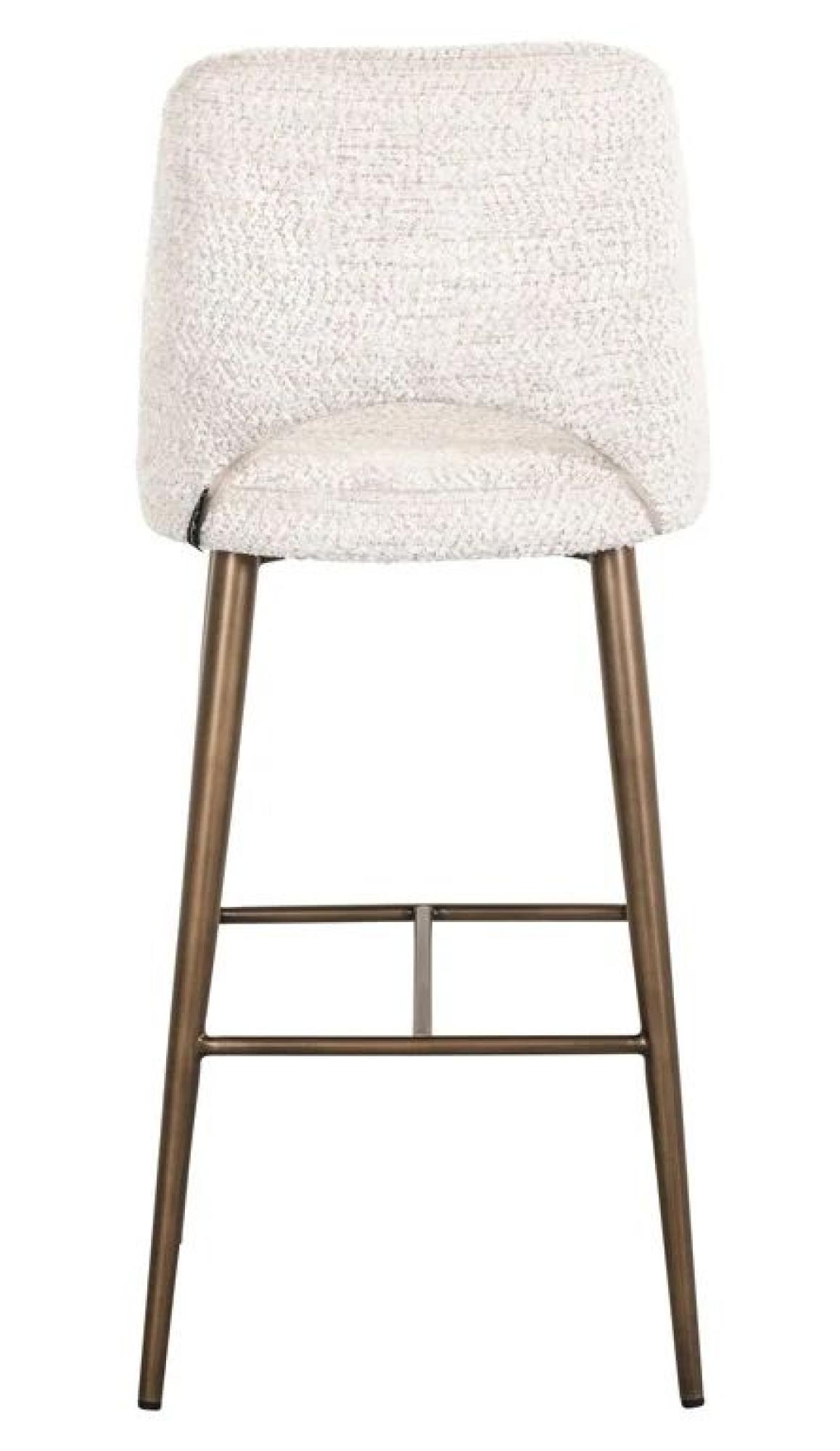 Product photograph of Delphine Cream Fabric Barstool With Back from Choice Furniture Superstore.