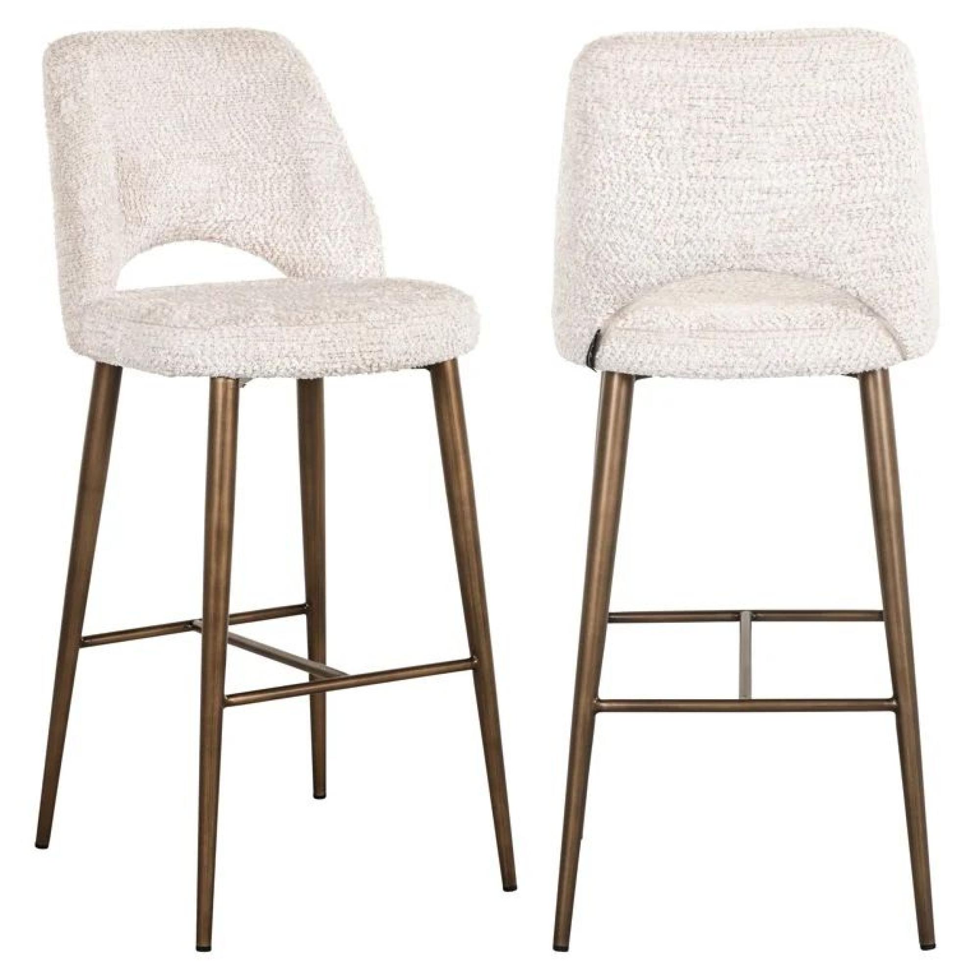 Product photograph of Delphine Cream Fabric Barstool With Back from Choice Furniture Superstore.