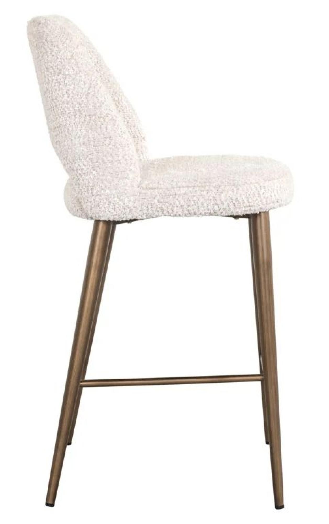 Product photograph of Delphine Cream Fabric Counter Stool With Back from Choice Furniture Superstore.