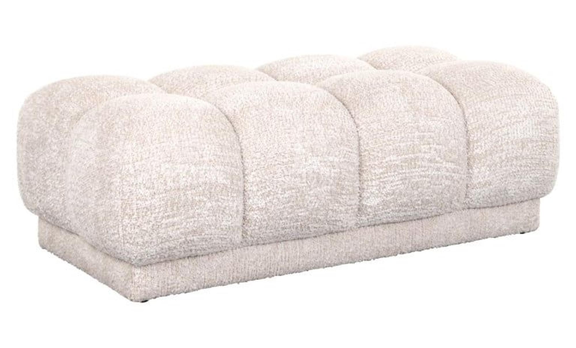 Product photograph of Noah Cream Fabric Bench from Choice Furniture Superstore.