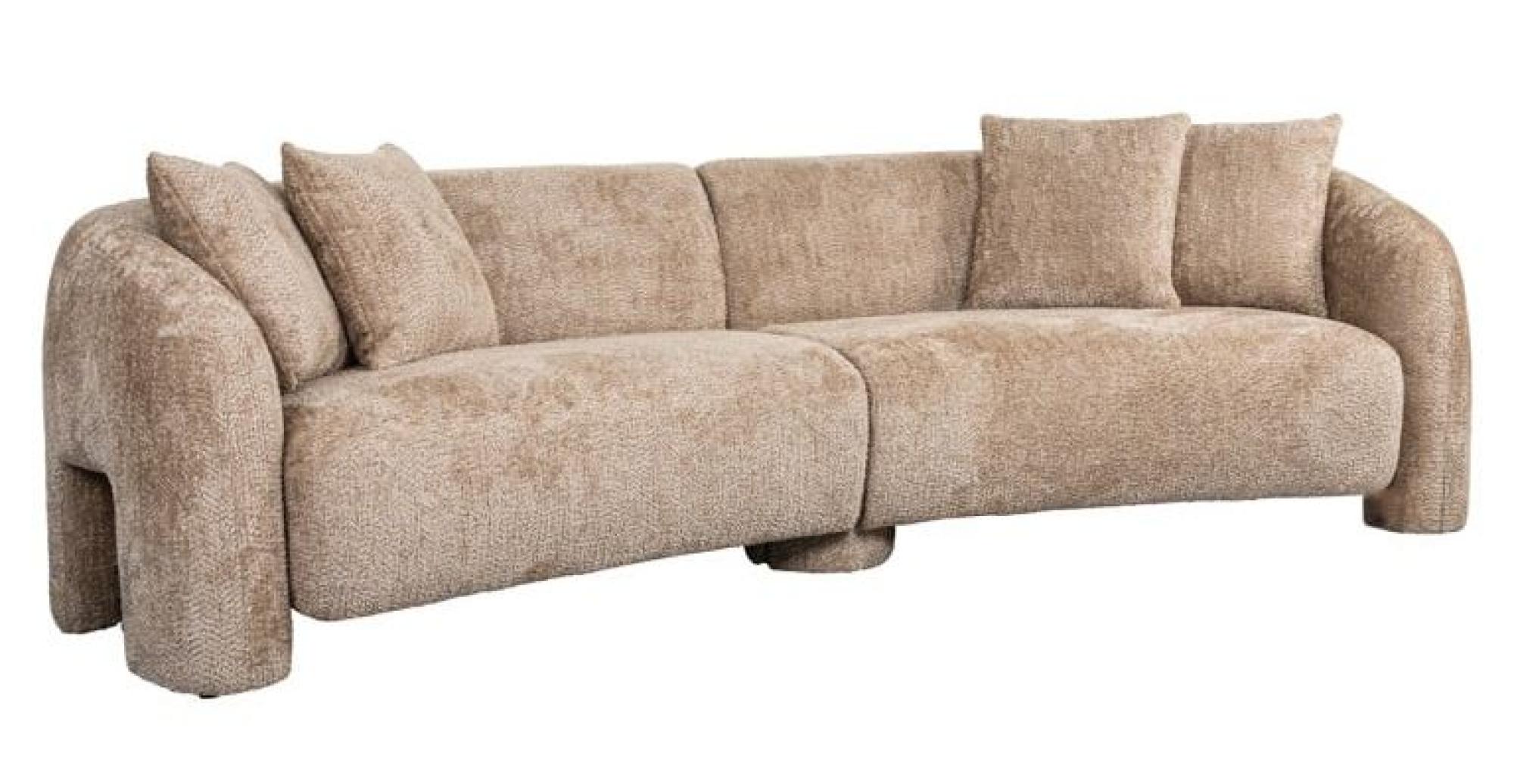 Product photograph of Milania Beige Fabric 4 Seater Sofa from Choice Furniture Superstore.