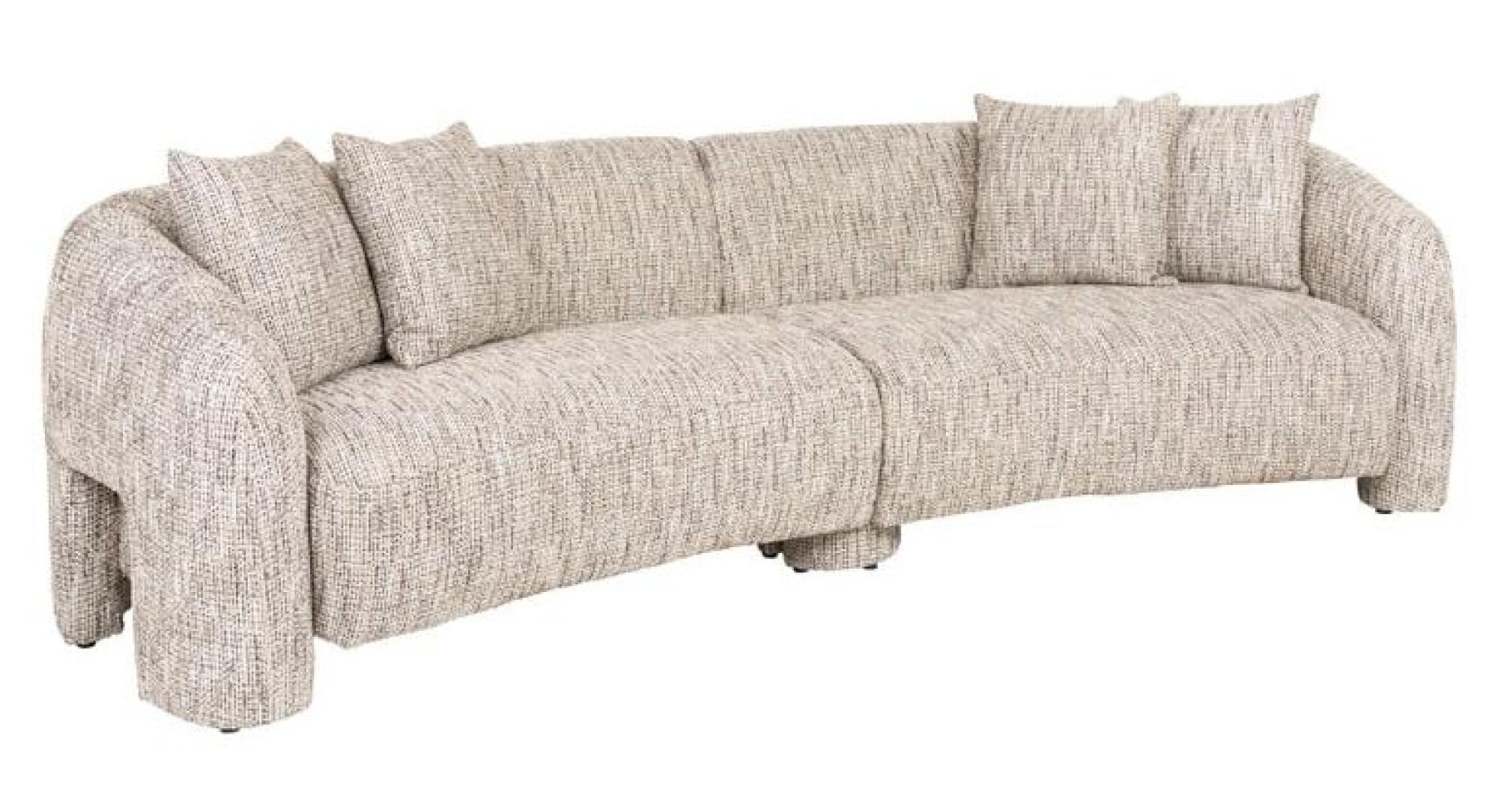 Product photograph of Milania Natural Fabric 4 Seater Sofa from Choice Furniture Superstore.