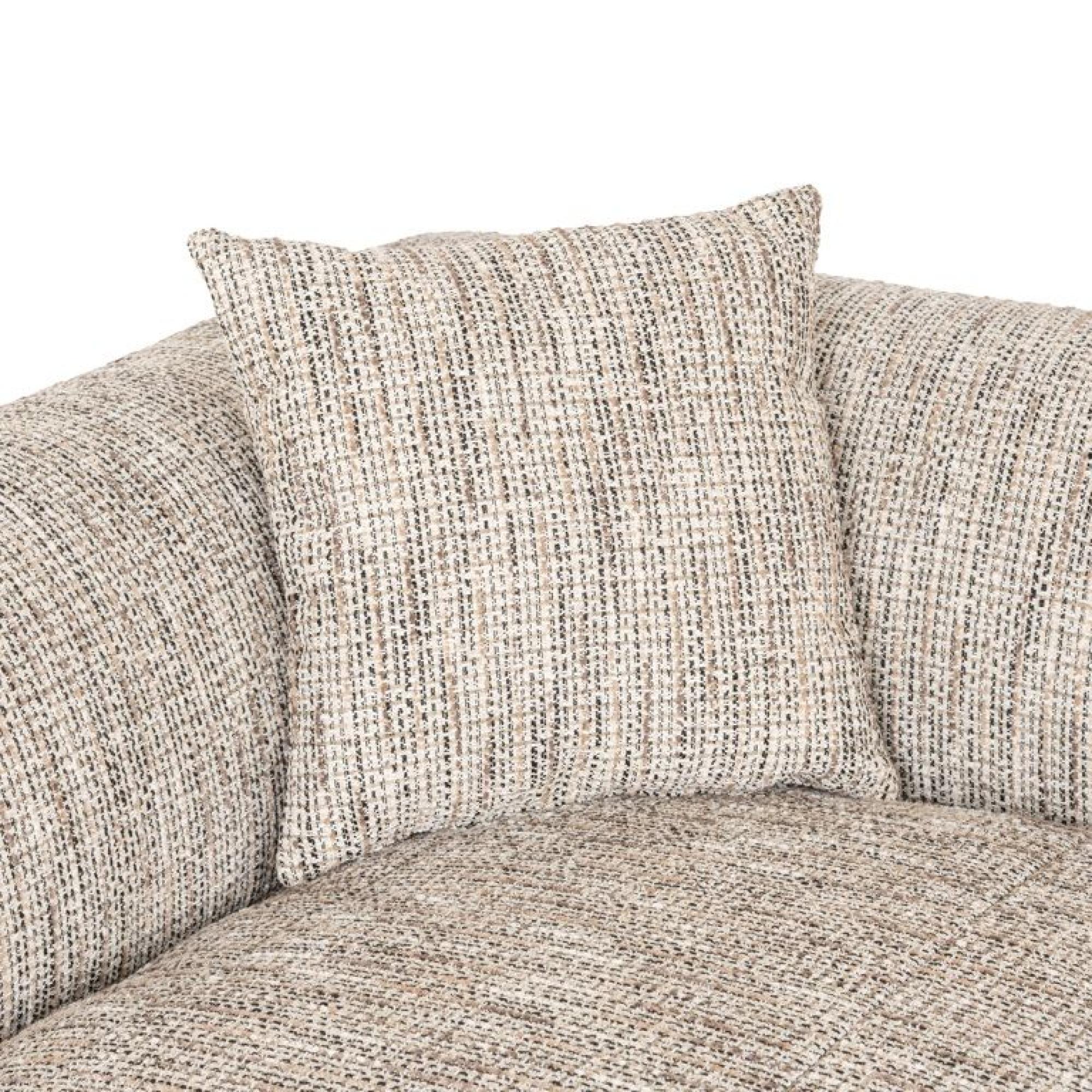 Product photograph of Hoxton Natural Fabric Corner Sofa With Black Legs - Lhf from Choice Furniture Superstore.