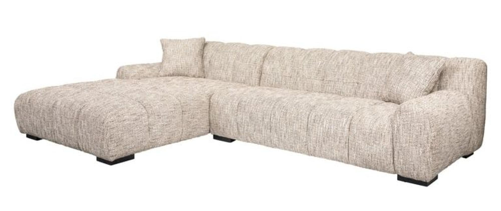 Product photograph of Hazel Natural Fabric Corner Sofa - Lhf from Choice Furniture Superstore.