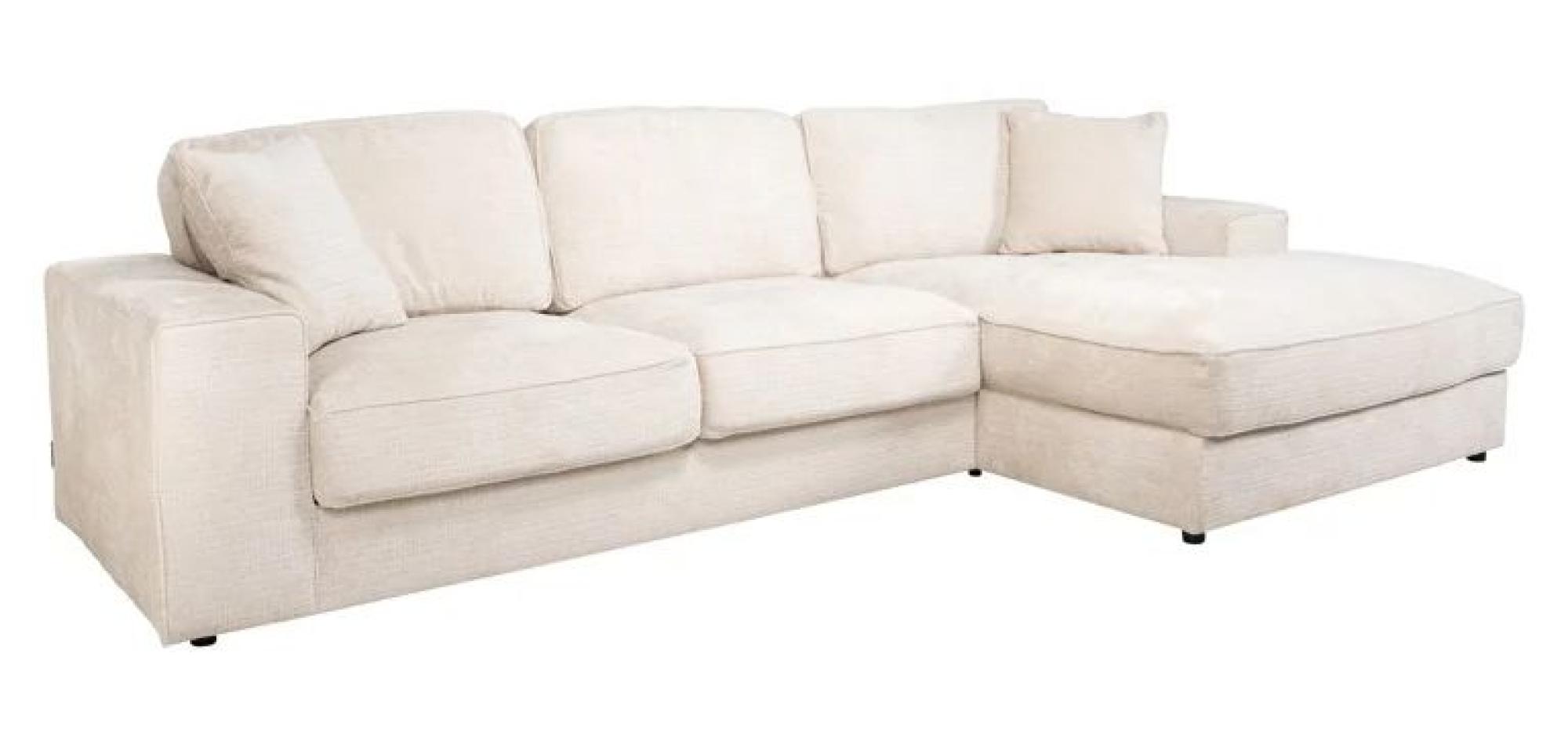 Product photograph of Santos Beige Fabric Corner Sofa - Rhf from Choice Furniture Superstore.