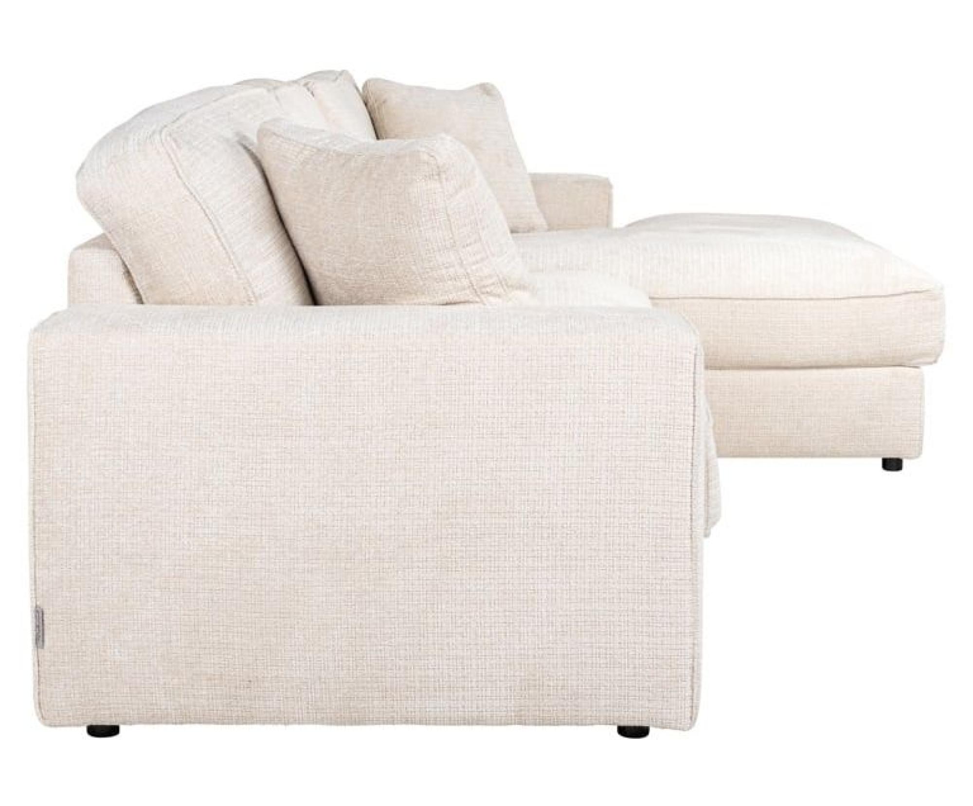 Product photograph of Santos Beige Fabric Corner Sofa - Rhf from Choice Furniture Superstore.