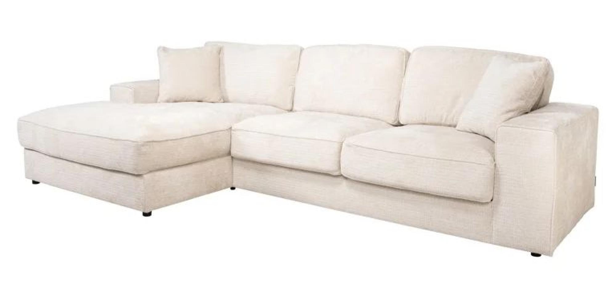 Product photograph of Santos Beige Fabric Corner Sofa - Lhf from Choice Furniture Superstore.