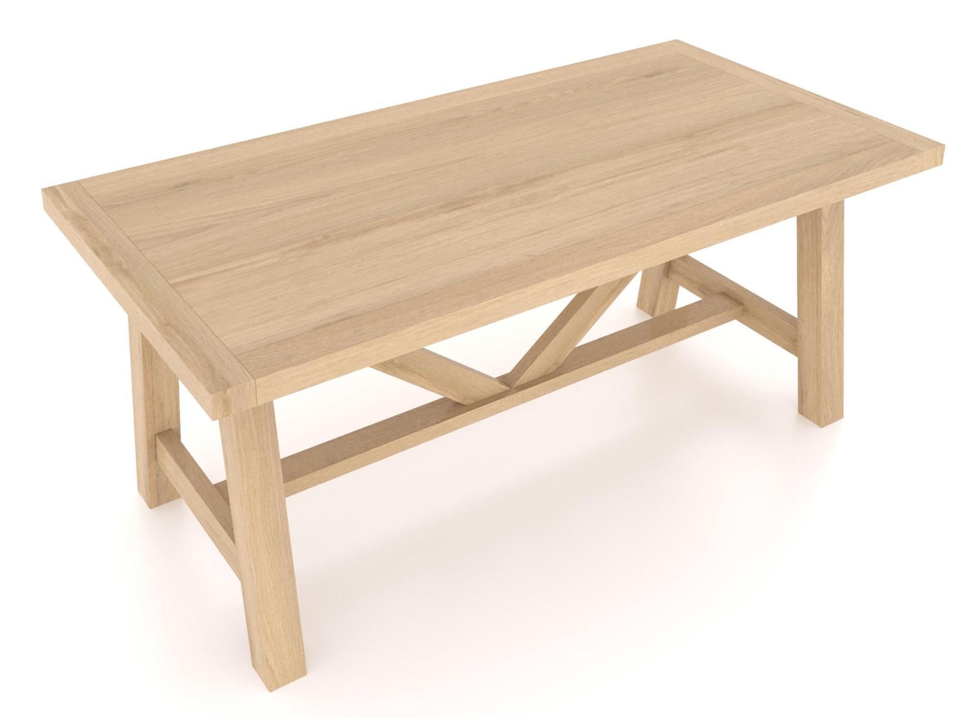 Product photograph of Colton Solid Oak 6 Seater Dining Table from Choice Furniture Superstore.