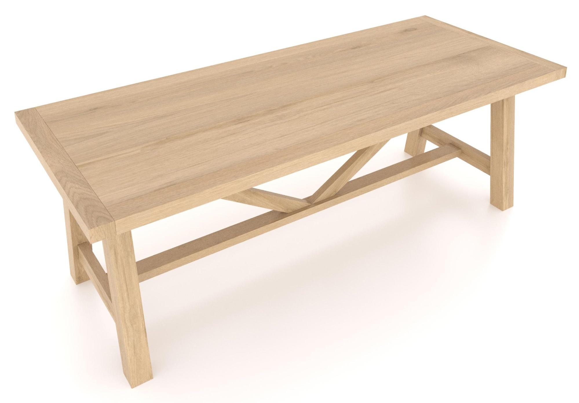 Product photograph of Colton Solid Oak 10 Seater Dining Table from Choice Furniture Superstore.