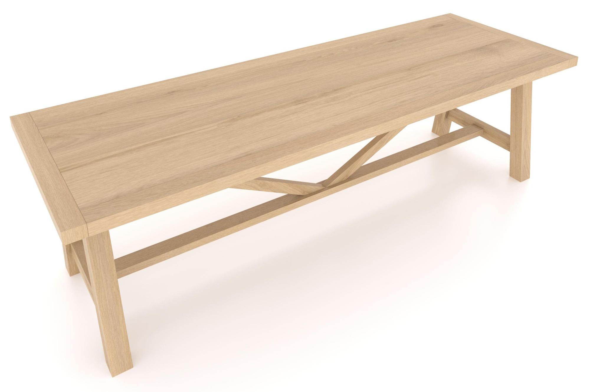 Product photograph of Colton Solid Oak 12 Seater Dining Table from Choice Furniture Superstore.