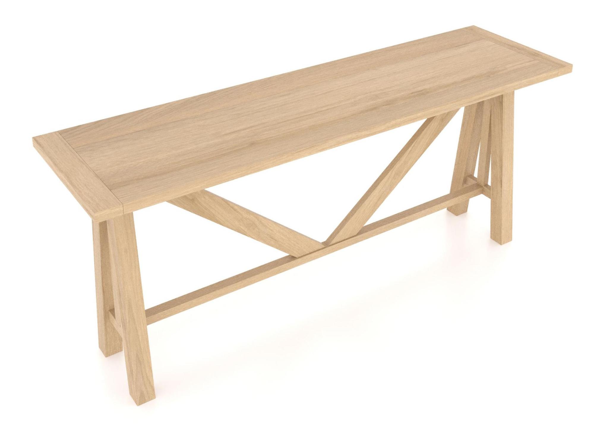 Product photograph of Colton Solid Oak 180cm Console Table from Choice Furniture Superstore.