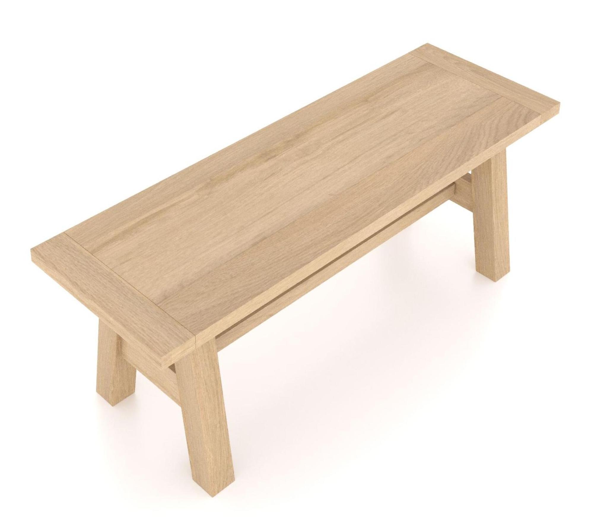 Product photograph of Colton Solid Oak 140cm Dining Bench from Choice Furniture Superstore.