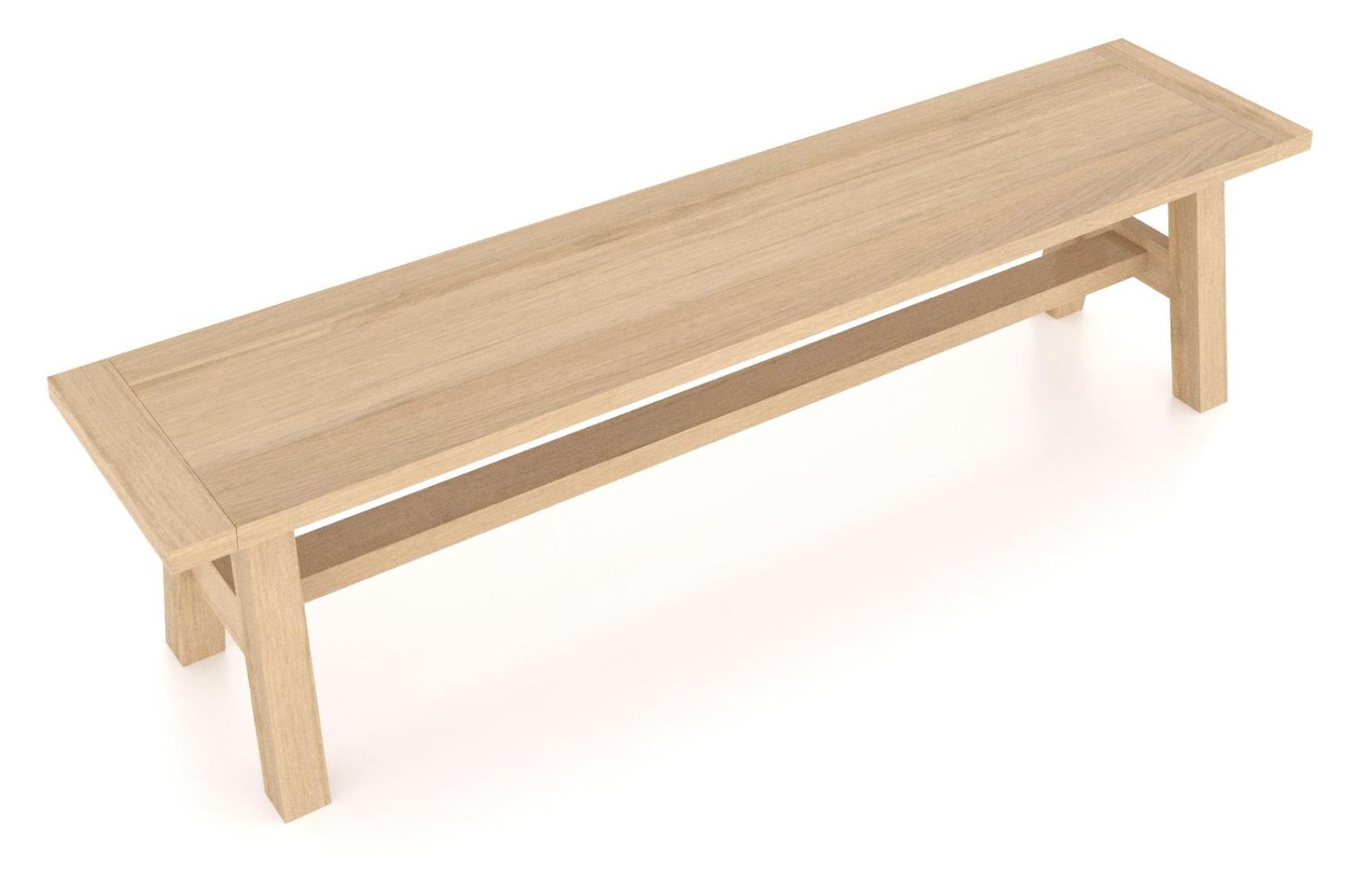 Product photograph of Colton Solid Oak 180cm Dining Bench from Choice Furniture Superstore.