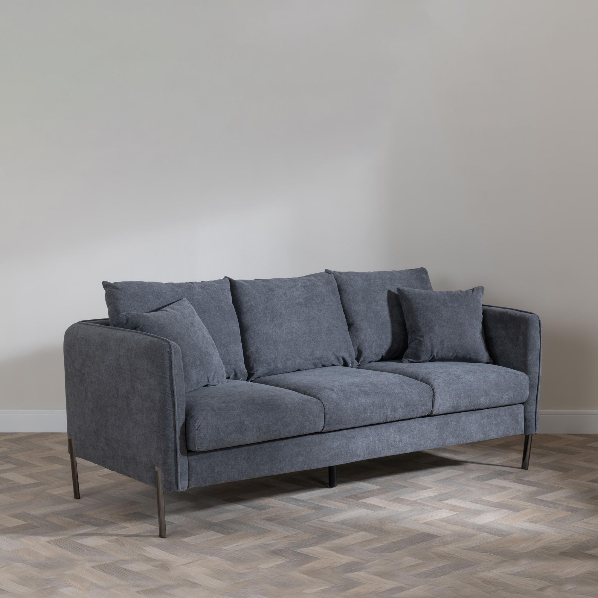 Product photograph of Belgrave Dark Grey Fabric Sofa Set from Choice Furniture Superstore.