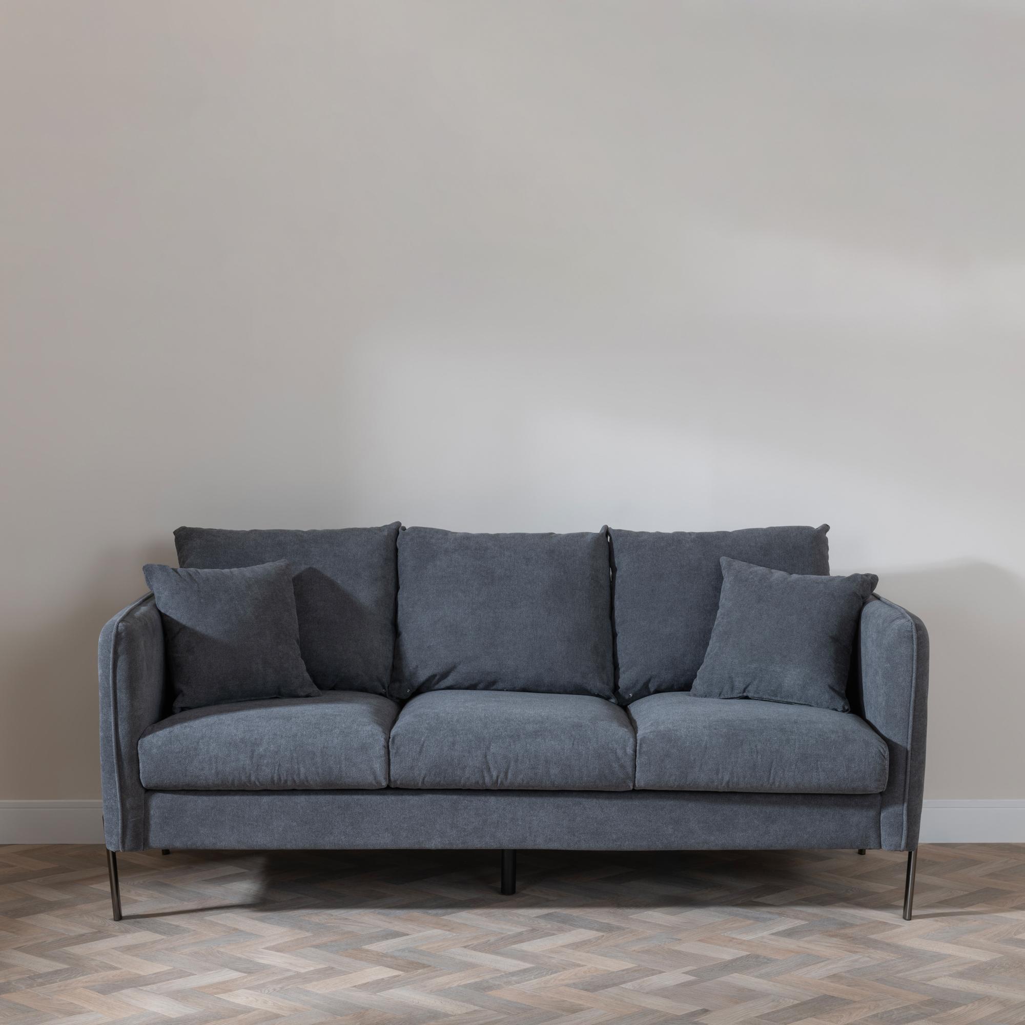 Product photograph of Belgrave Dark Grey Fabric Sofa Set from Choice Furniture Superstore.