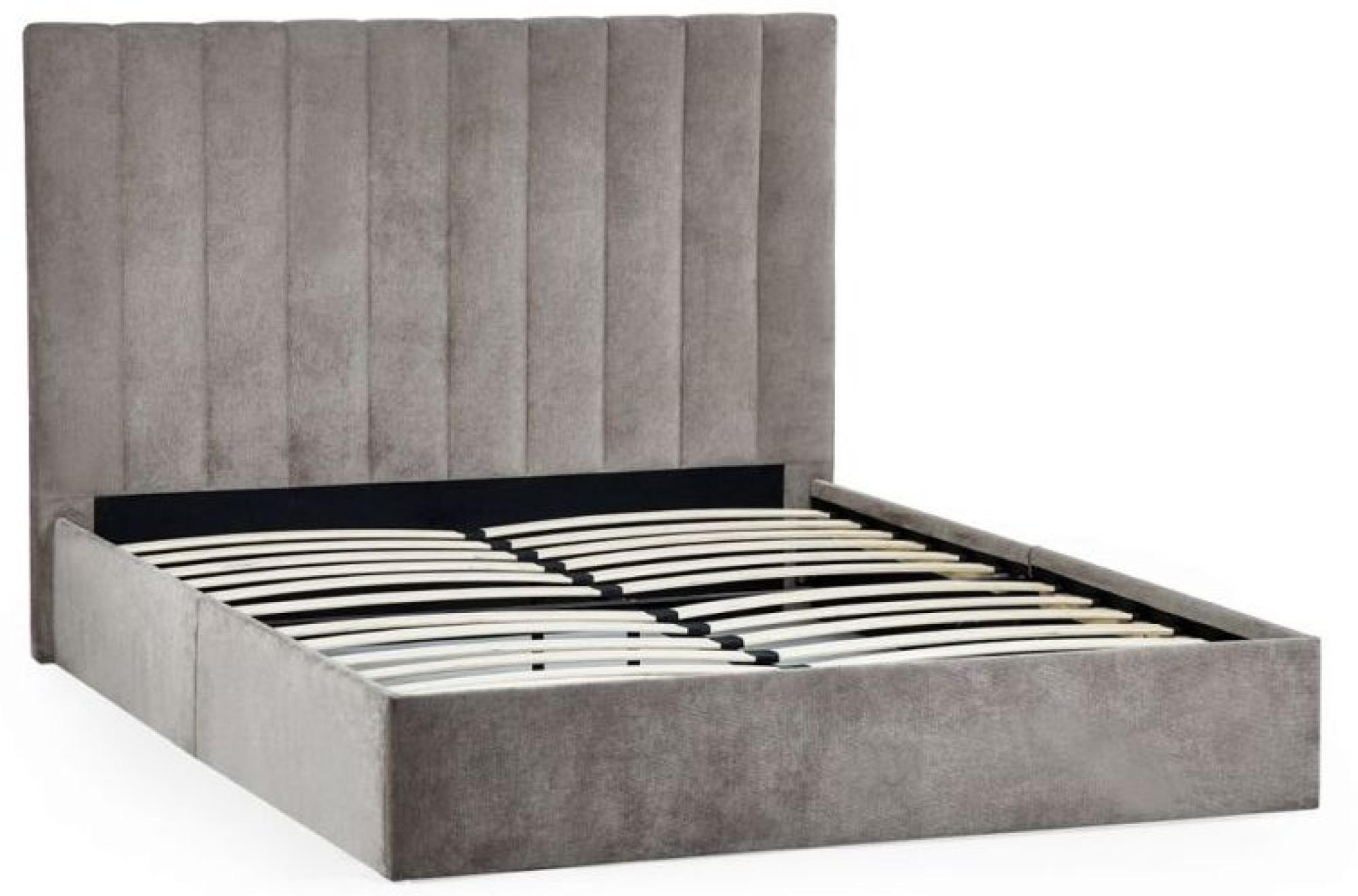 Product photograph of Eloise Grey Fabric Bed - Sizes Available from Choice Furniture Superstore.