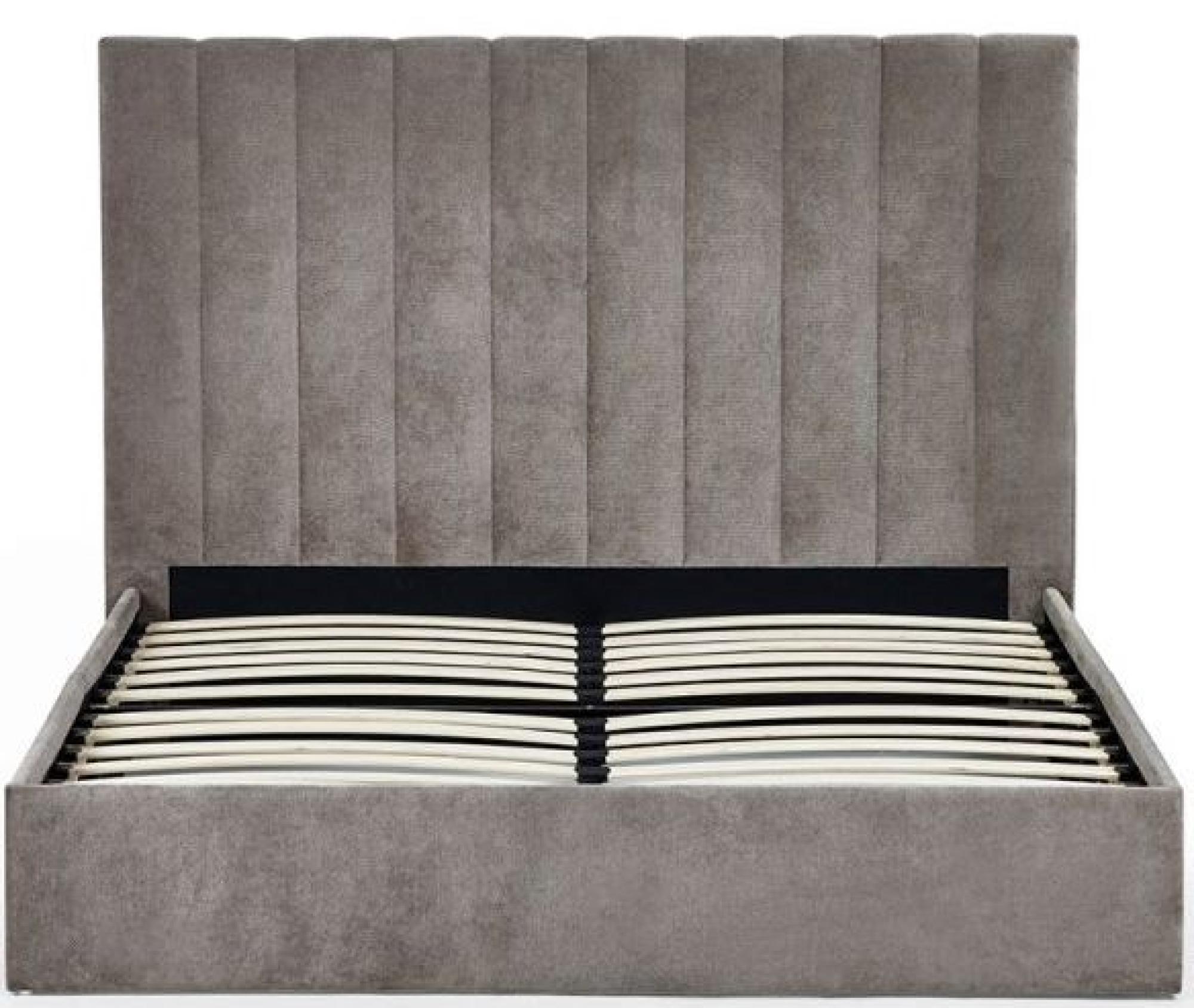 Product photograph of Eloise Grey Fabric Bed - Sizes Available from Choice Furniture Superstore.