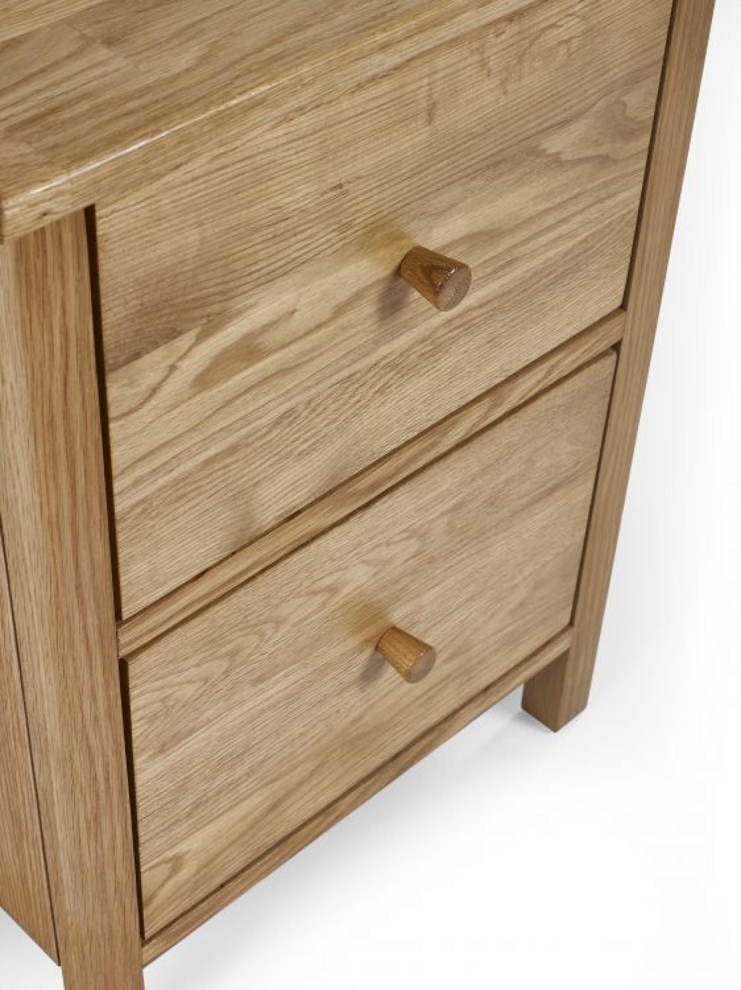 Product photograph of Coxmoor Oak 2 Drawer Bedside Table from Choice Furniture Superstore.