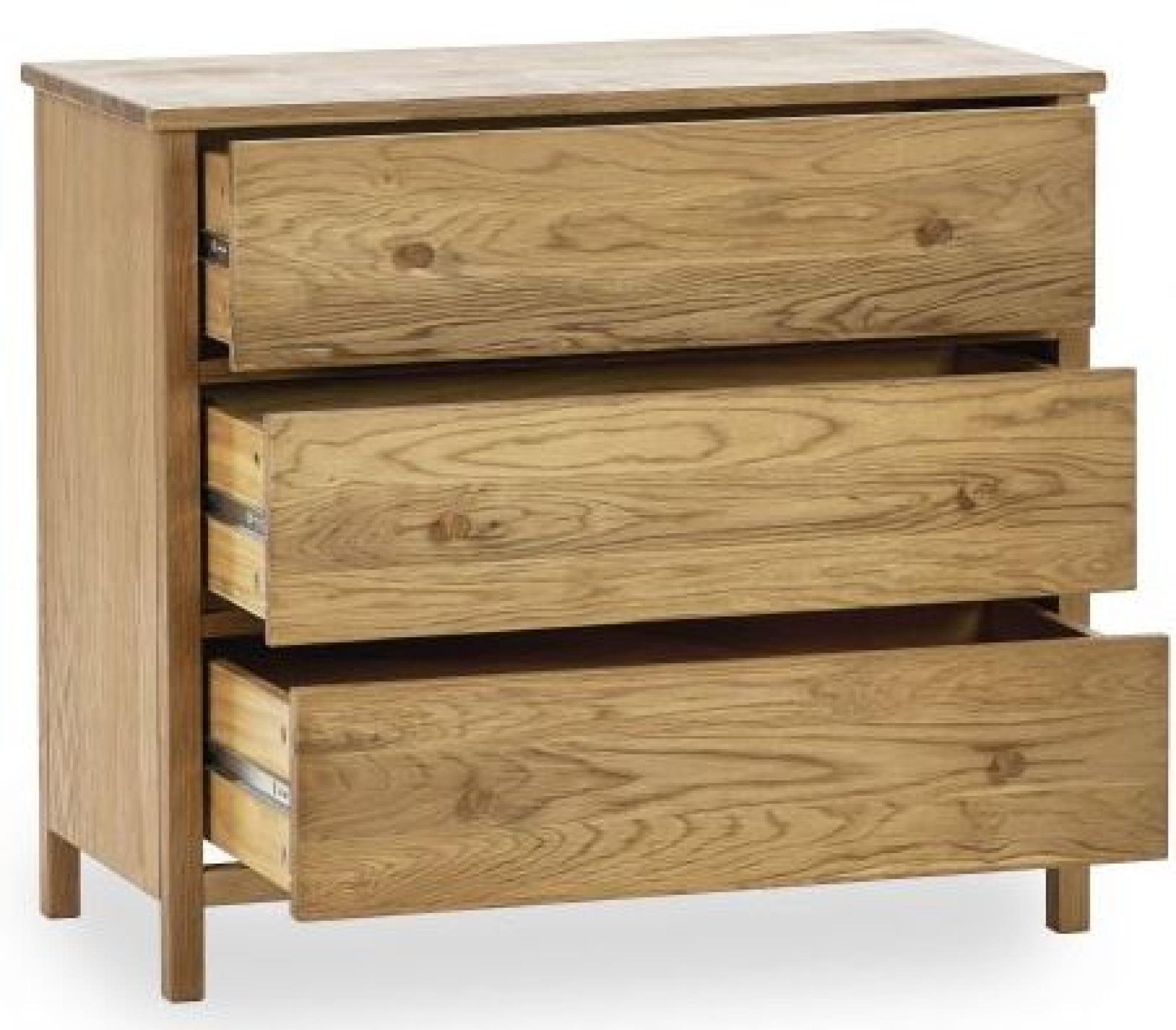 Product photograph of Coxmoor Oak 3 Drawer Chest from Choice Furniture Superstore.
