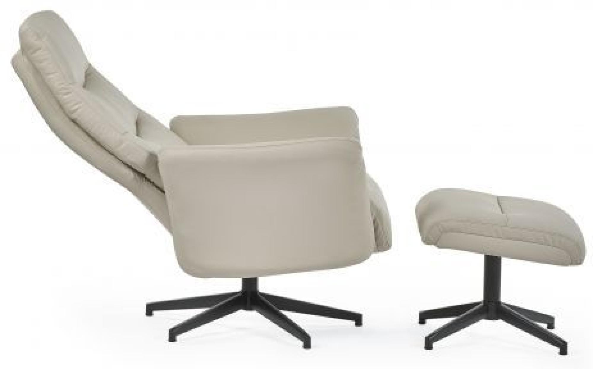 Product photograph of Priya Grey Fabric Armchair With Footstool from Choice Furniture Superstore.