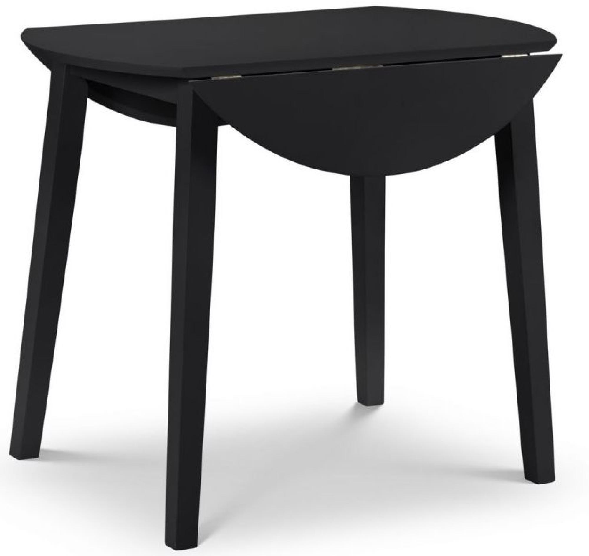 Product photograph of Coast Black Wooden 2-4 Seater Extending Round Dining Table from Choice Furniture Superstore.