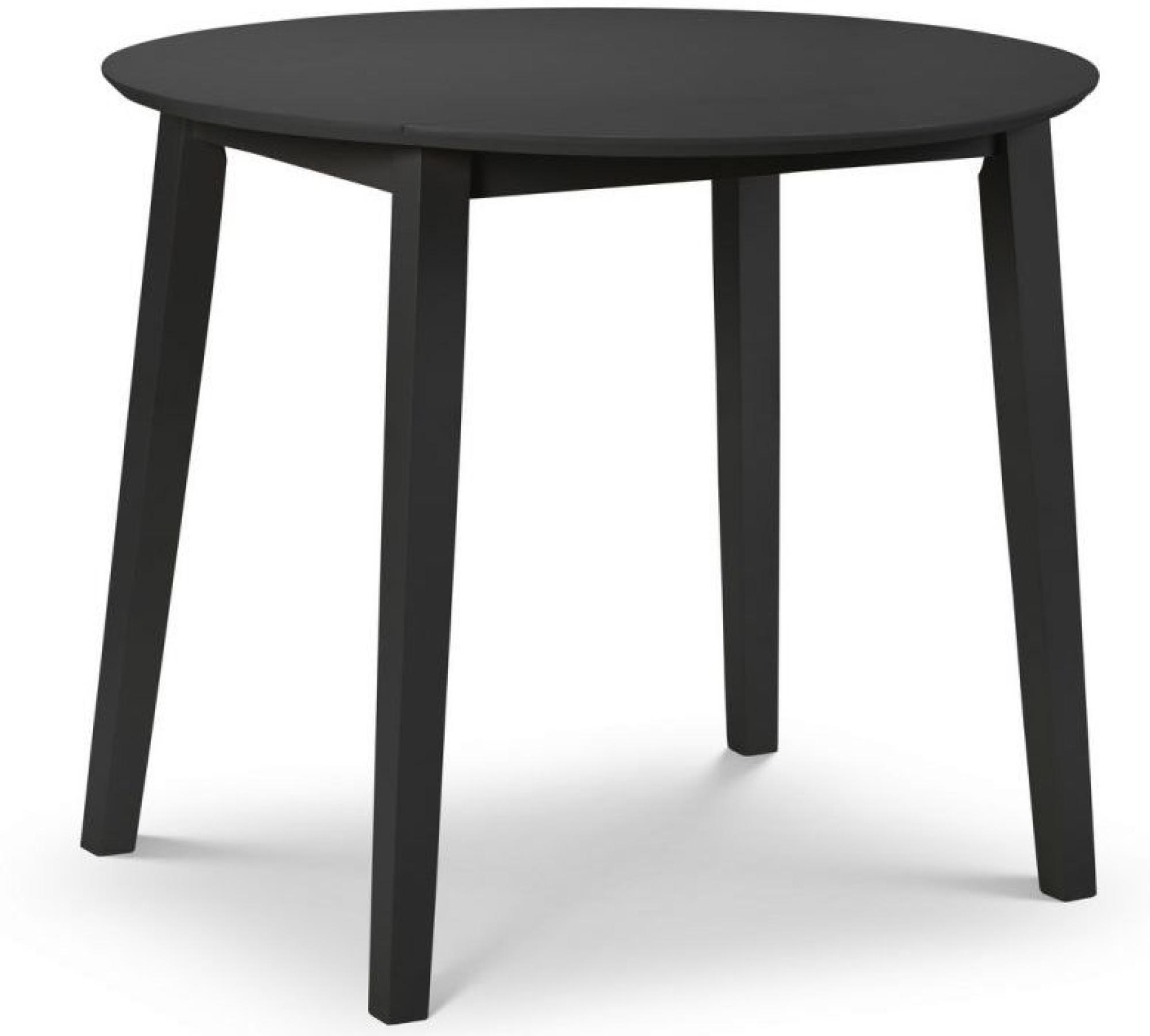 Product photograph of Coast Black Wooden 2-4 Seater Extending Round Dining Table from Choice Furniture Superstore.