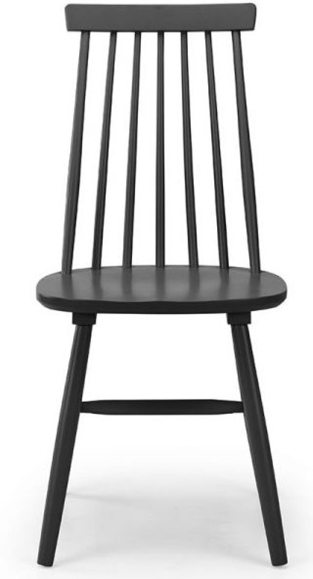 Product photograph of Set Of 2 Alassio Spindle Back Black Dining Chair from Choice Furniture Superstore.