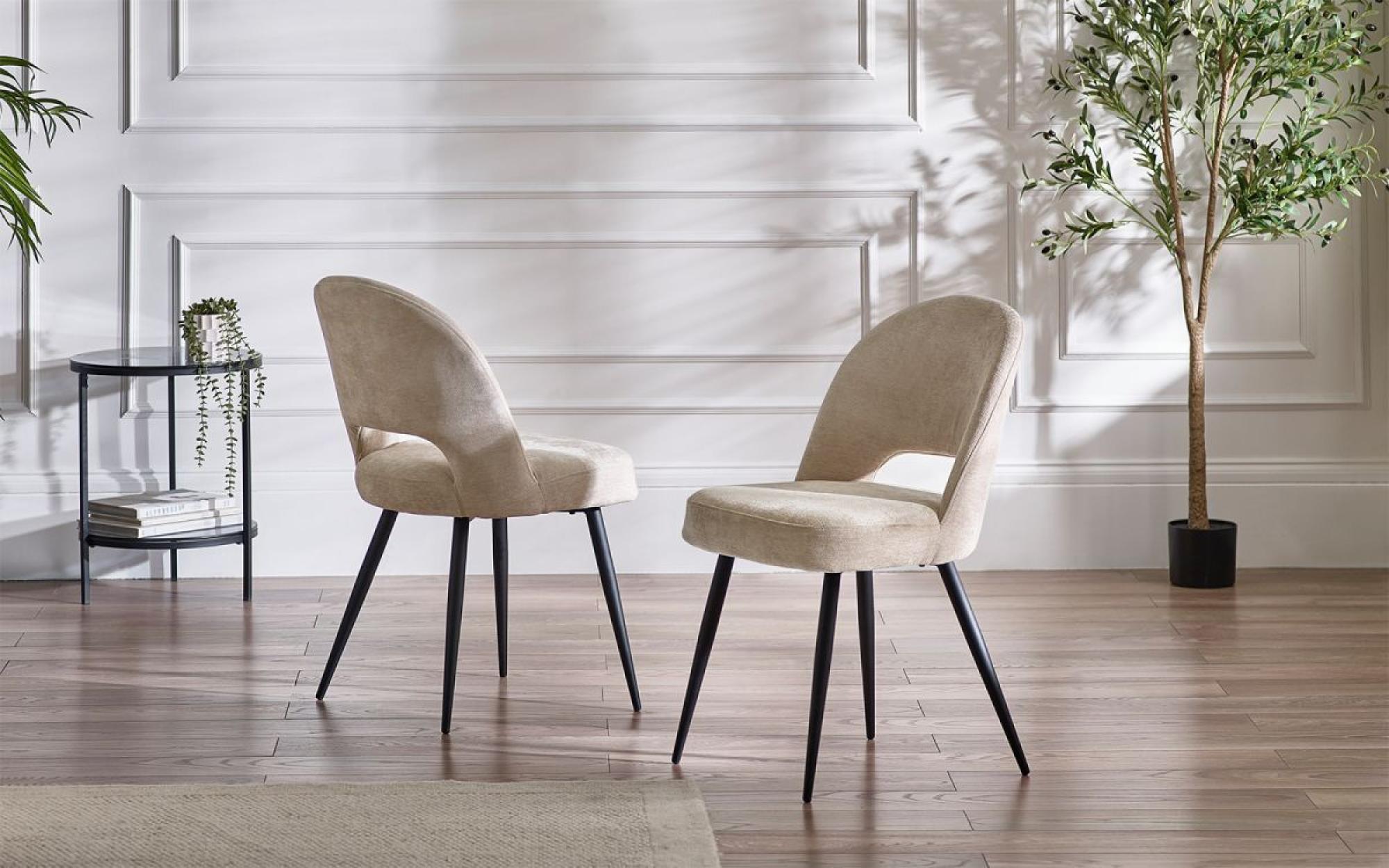 Product photograph of Set Of 2 Ella Calico Fabric Dining Chair from Choice Furniture Superstore.