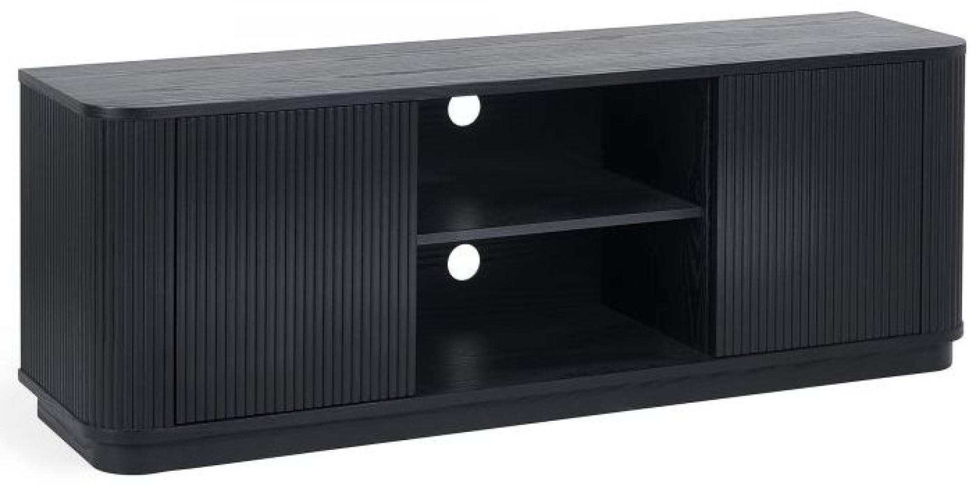 Product photograph of Louis Black Fluted Base 140cm Tv Unit from Choice Furniture Superstore.