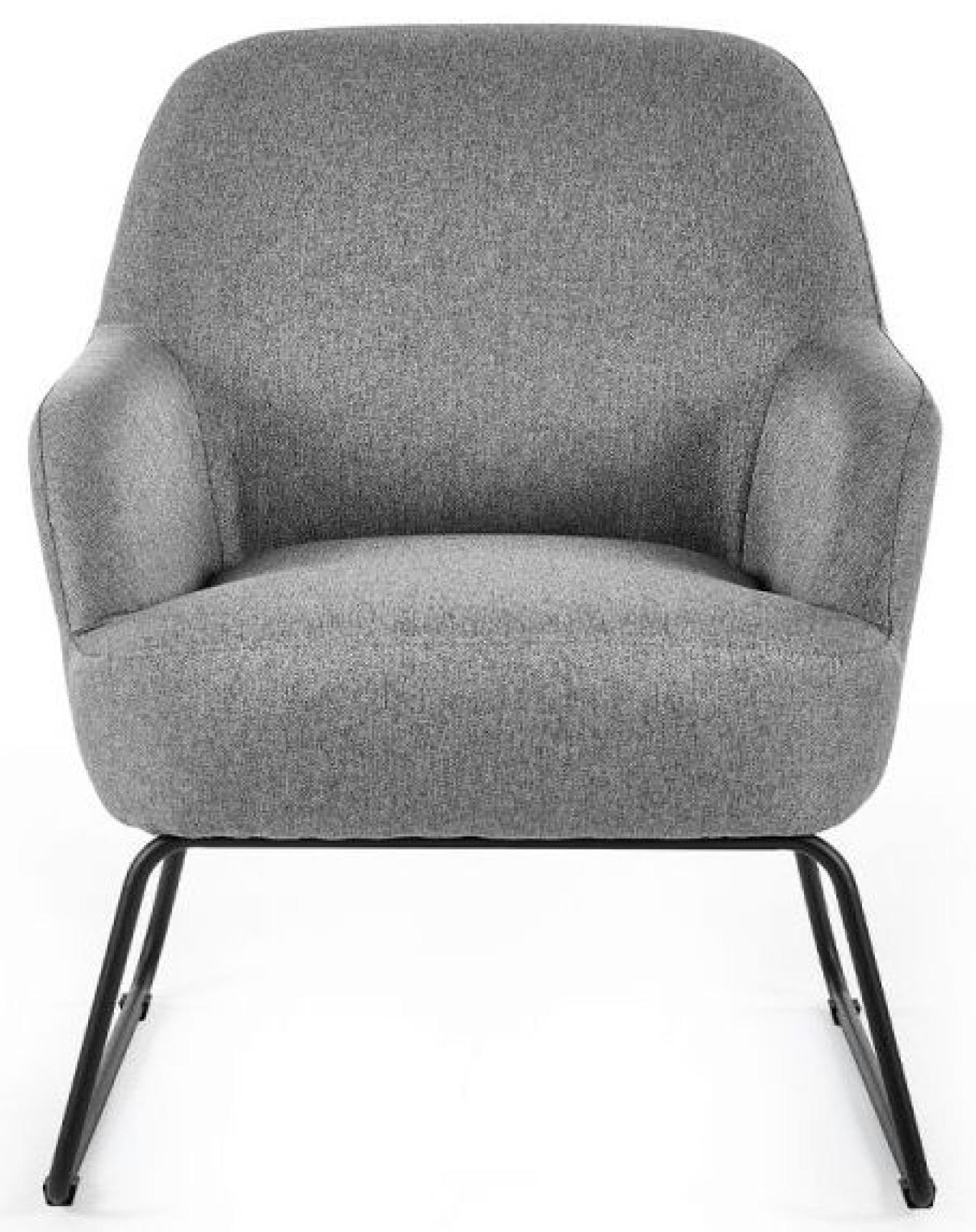 Product photograph of Davos Grey Fabric Accent Living Room Chair from Choice Furniture Superstore.
