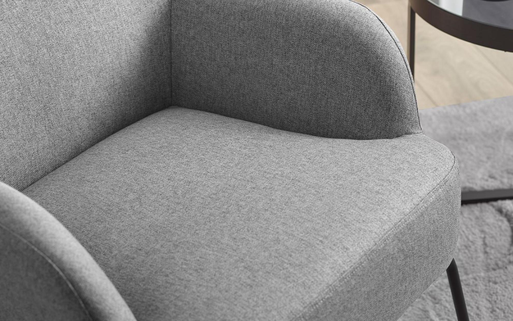 Product photograph of Davos Grey Fabric Accent Living Room Chair from Choice Furniture Superstore.