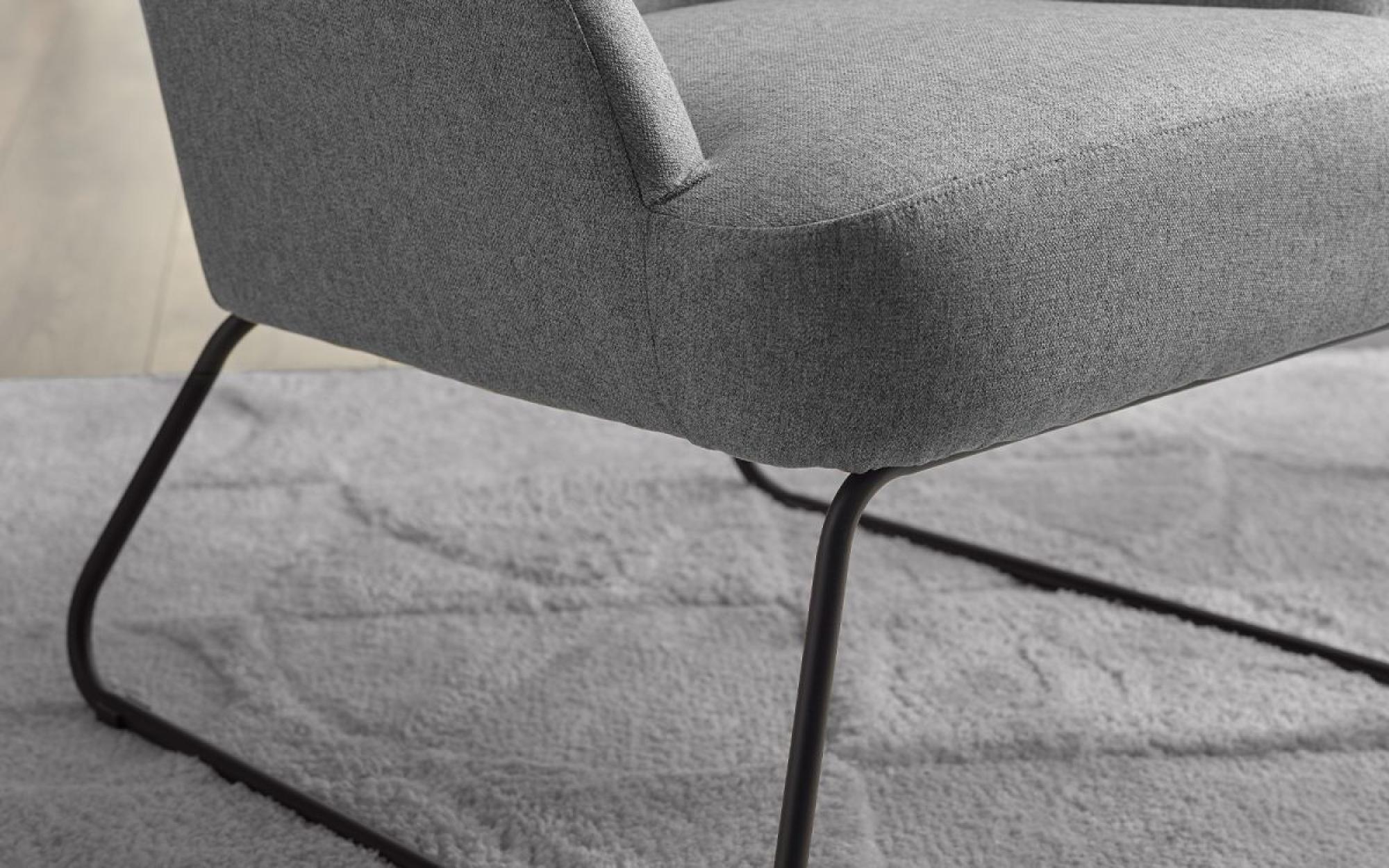 Product photograph of Davos Grey Fabric Accent Living Room Chair from Choice Furniture Superstore.