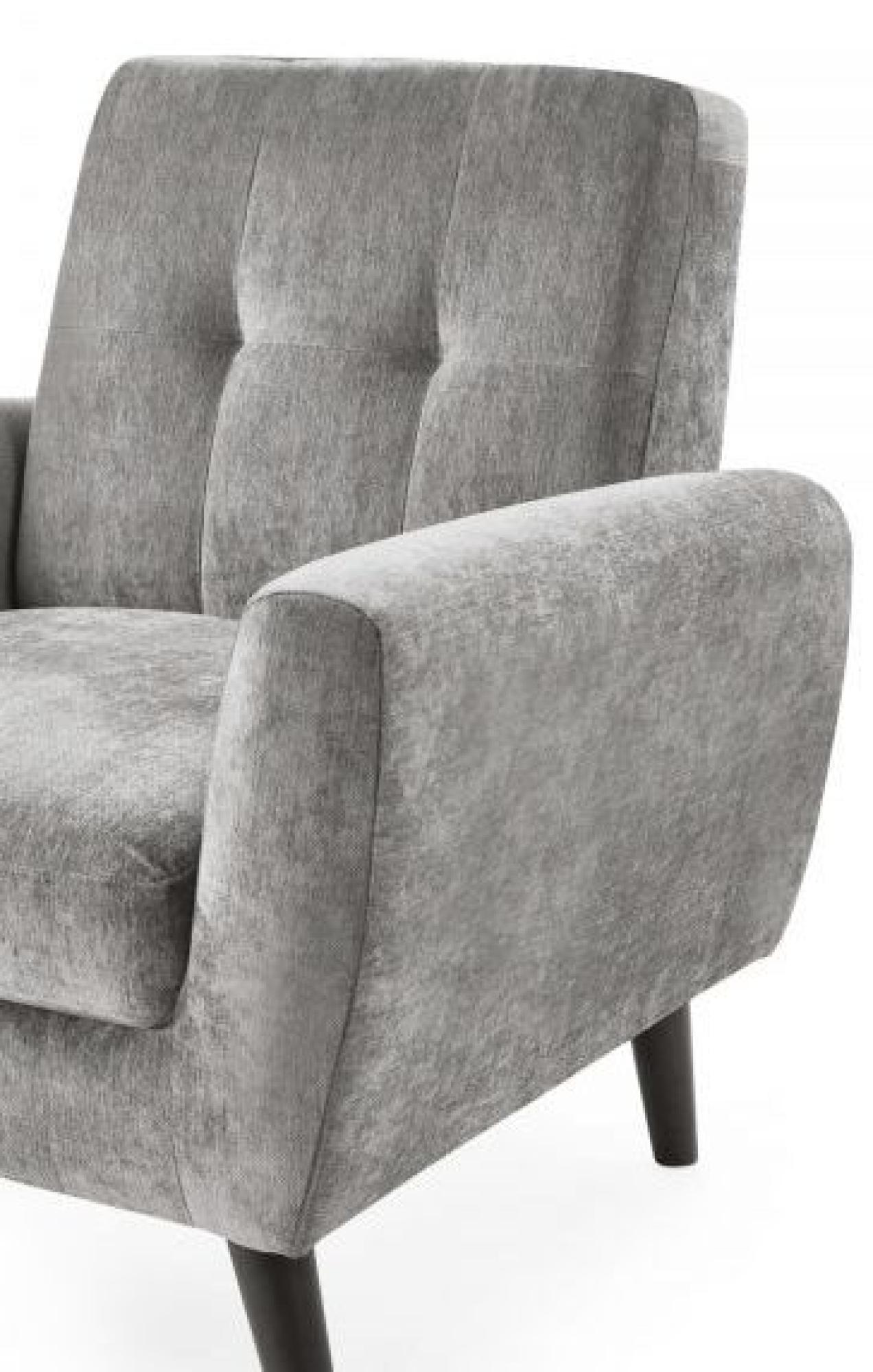 Product photograph of Monza Grey Mobus Fabric Armchair from Choice Furniture Superstore.