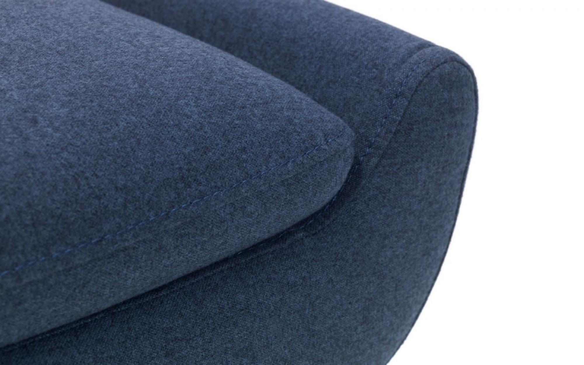 Product photograph of Gaudi Blue Fabric Curled Base 3 Seater Click-clack Sofabed from Choice Furniture Superstore.