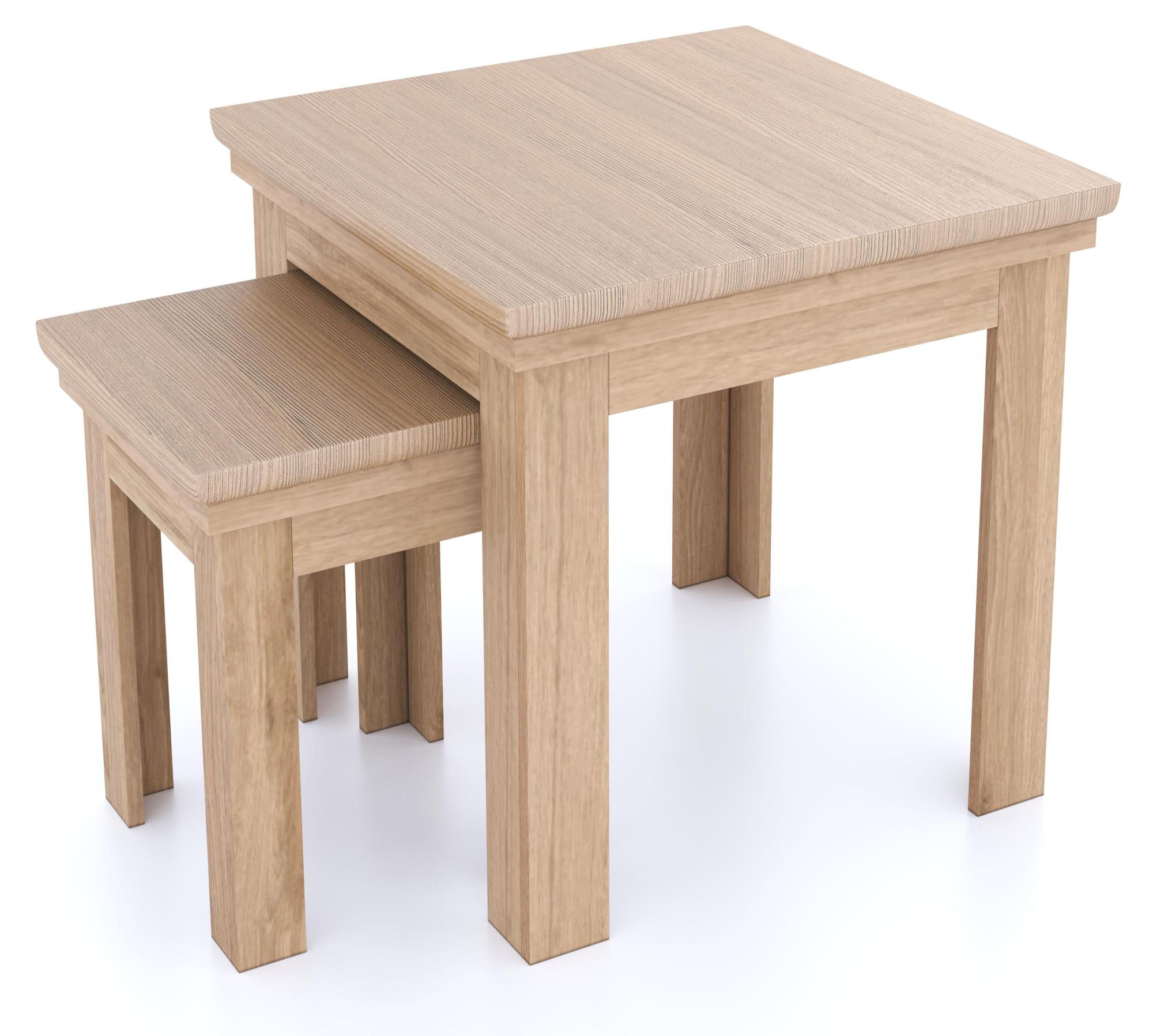 Product photograph of Corbin Oak Nest Of 2 Tables from Choice Furniture Superstore.