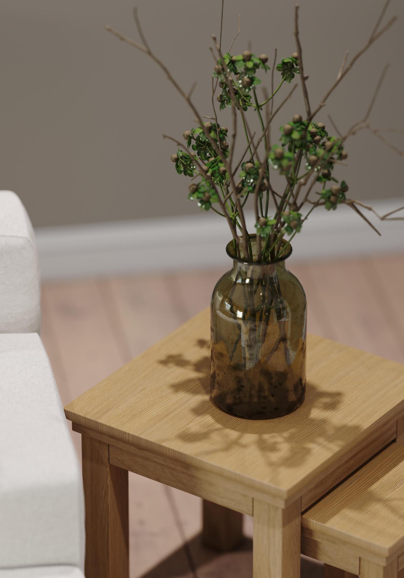 Product photograph of Corbin Oak Nest Of 2 Tables from Choice Furniture Superstore.