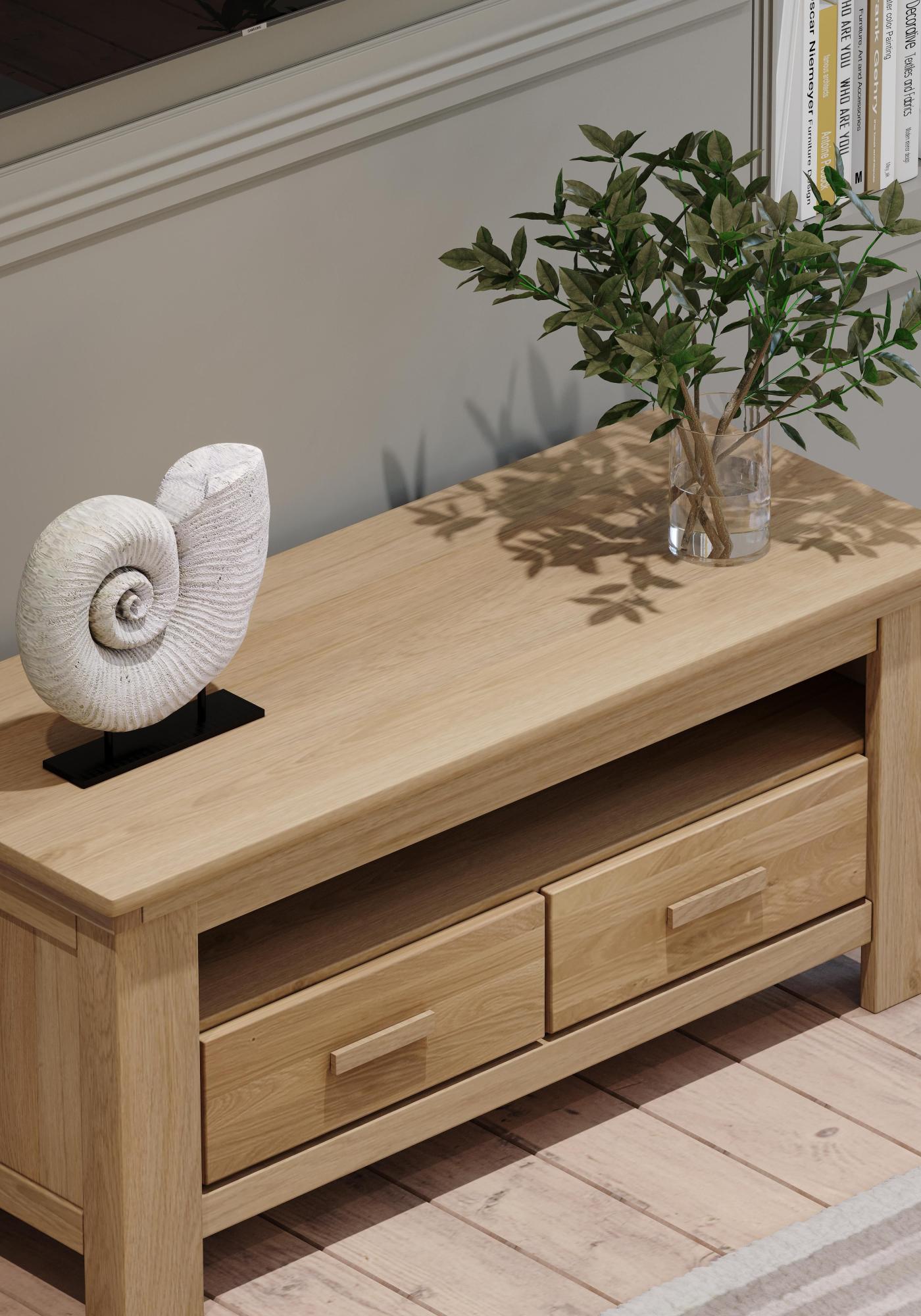 Product photograph of Corbin Oak 125cm Tv Unit from Choice Furniture Superstore.