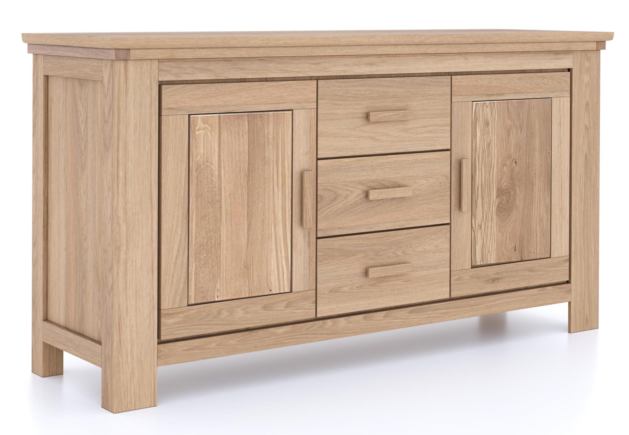 Product photograph of Corbin Oak 160 Large 2 Door Sideboard from Choice Furniture Superstore.