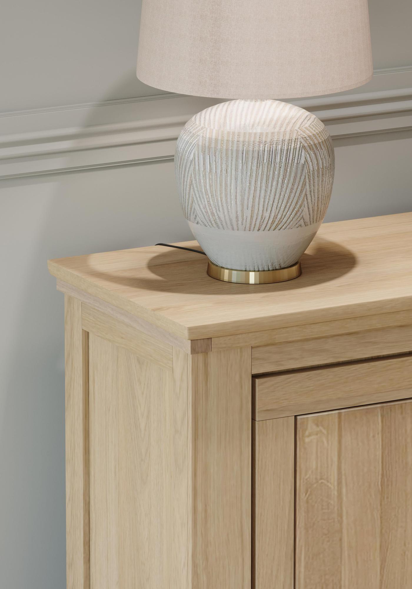 Product photograph of Corbin Oak 160 Large 2 Door Sideboard from Choice Furniture Superstore.