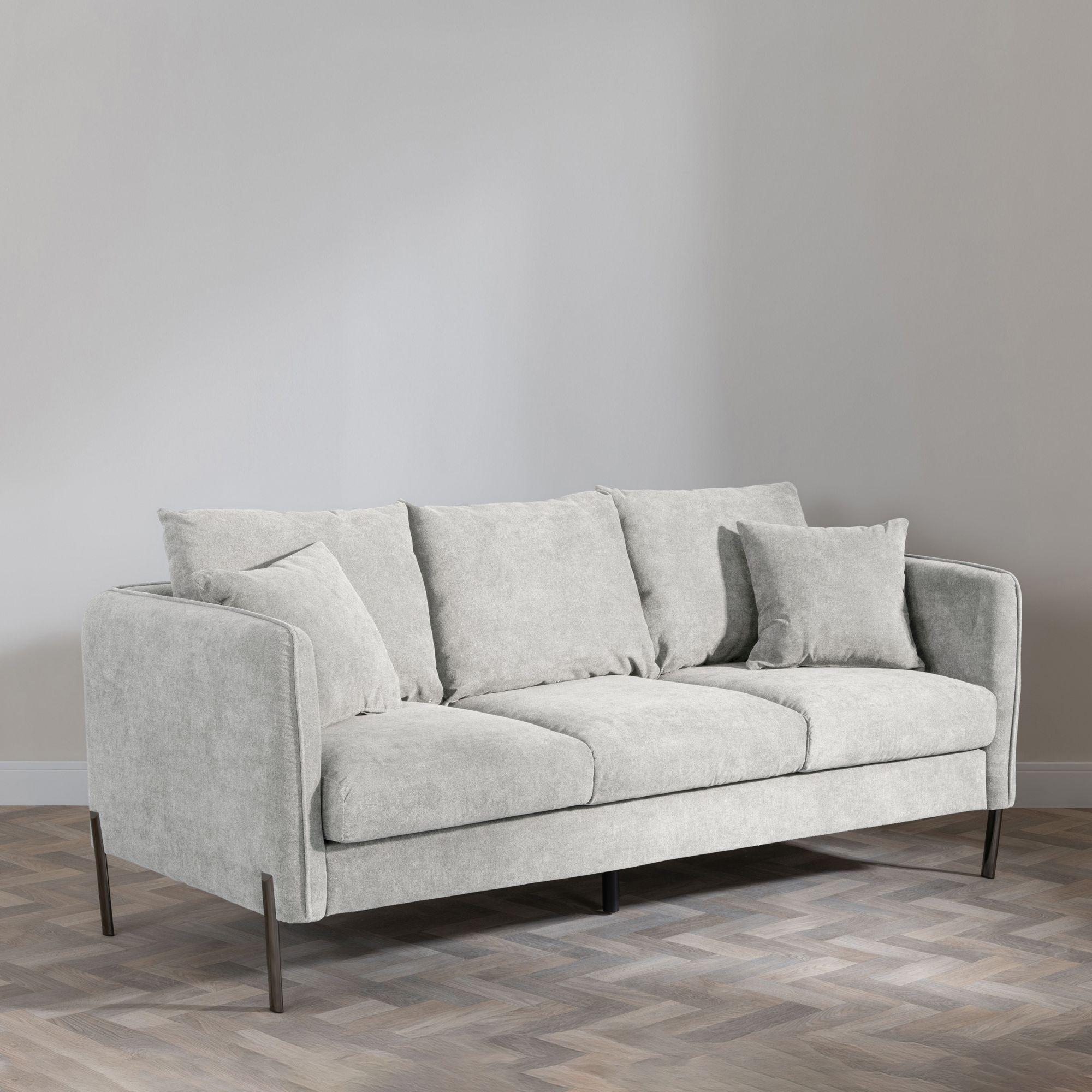 Product photograph of Belgrave Grey Fabric Sofa Set from Choice Furniture Superstore.